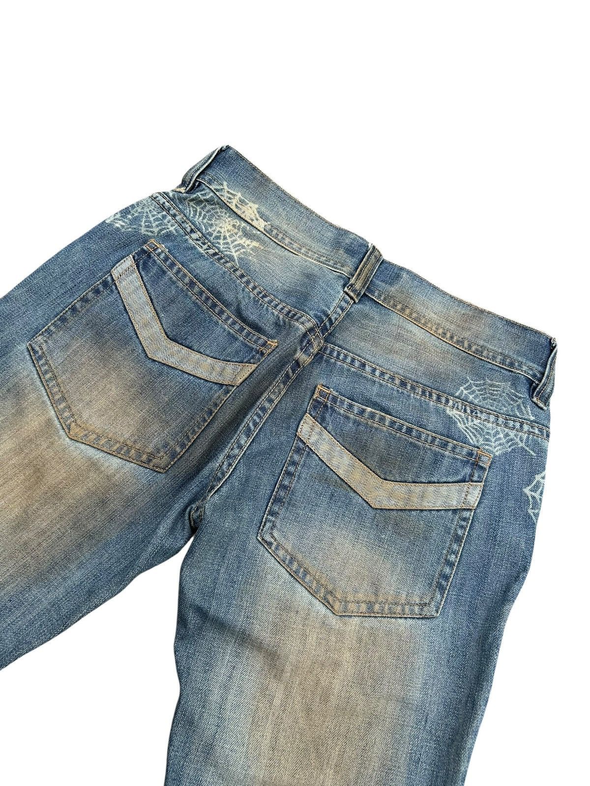 If Six Was Nine FLARE🔥 Xfrm Japanese Punk Bondage Rusty Faded Denim Jeans ☠️🎌 Size US 30 / EU 46 - 14 Thumbnail