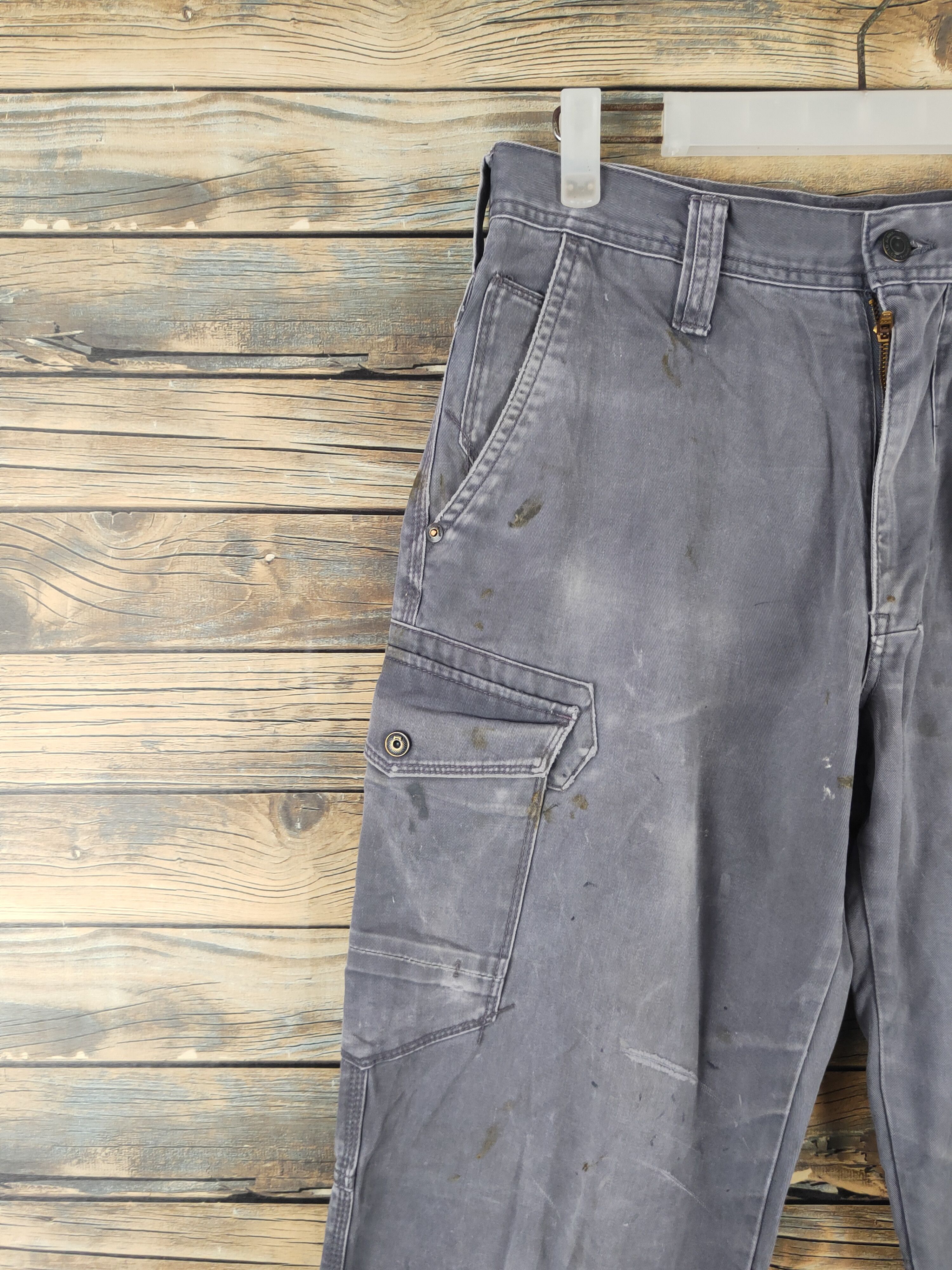 Japanese Brand DL Evenriver Dark Gray Multipocket Cargo Pants #46-272T Size US 29 - 3 Thumbnail