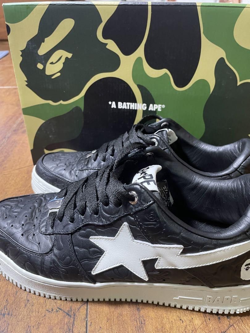 image of A Bathing Ape Bapesta Low Top Sneakers Black Us9, Men's