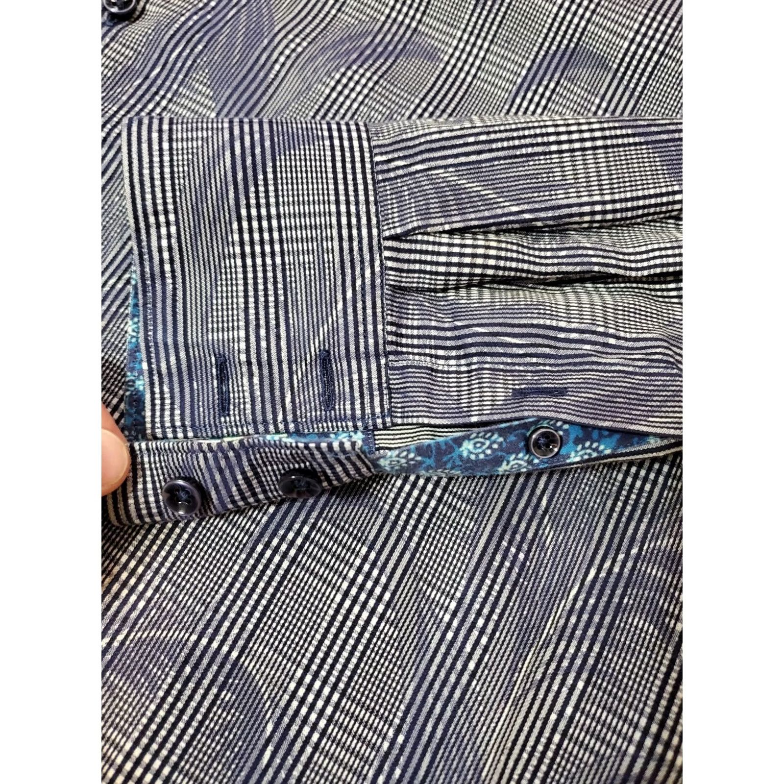 Robert Graham Robert Graham Shirt Mens Large Classic Fit Floral Tree Design Cotton Designer Shirt-Button Up Casual Summer Fall Spring Brown Cotton Size US L / EU 52-54 / 3 - 2 Thumbnail