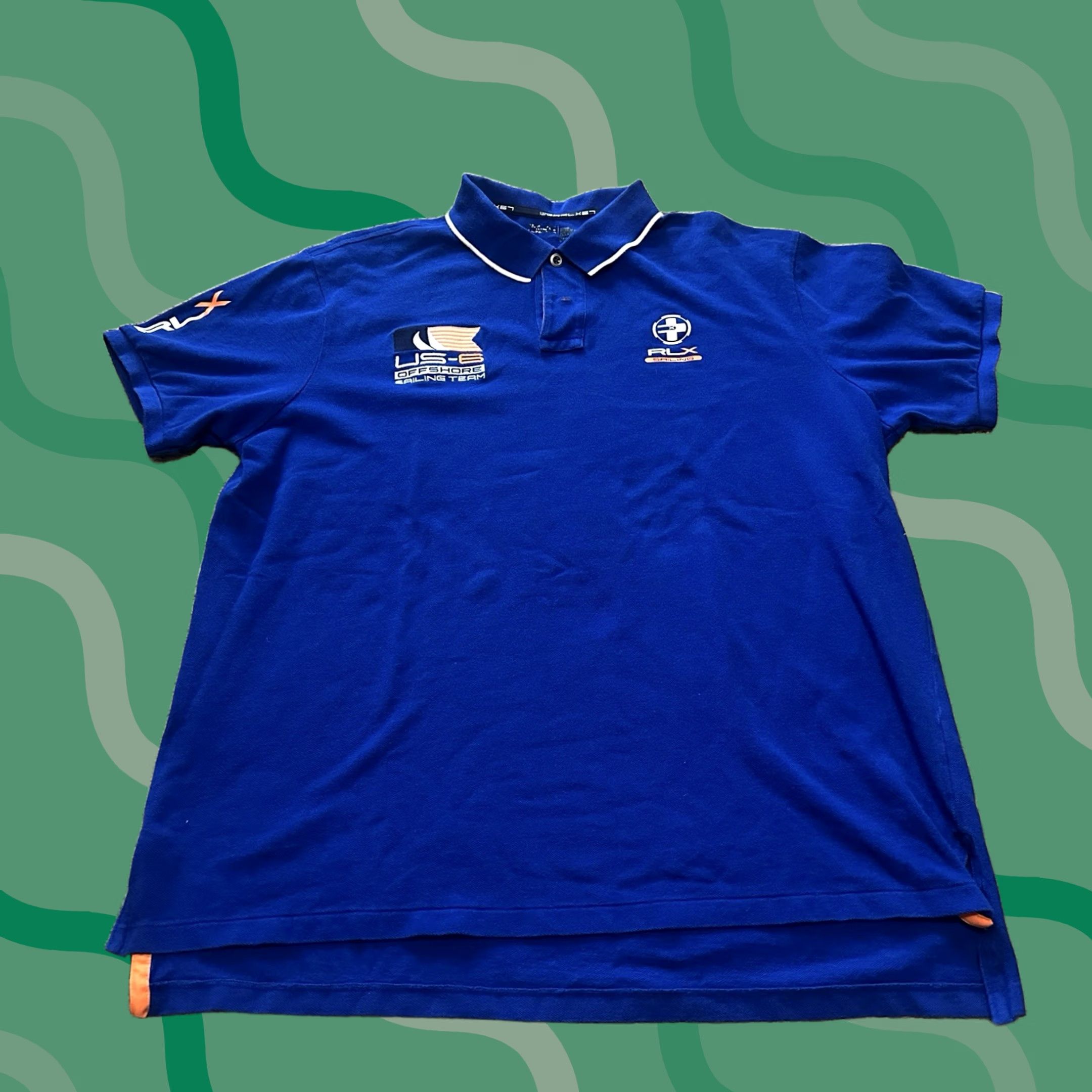 RLX Ralph Lauren Ralph Lauren RLX Polo Shirt Men's 2XL Blue Offshore Sailing Team Preppy Size US XL / EU 56 / 4 - 1 Thumbnail
