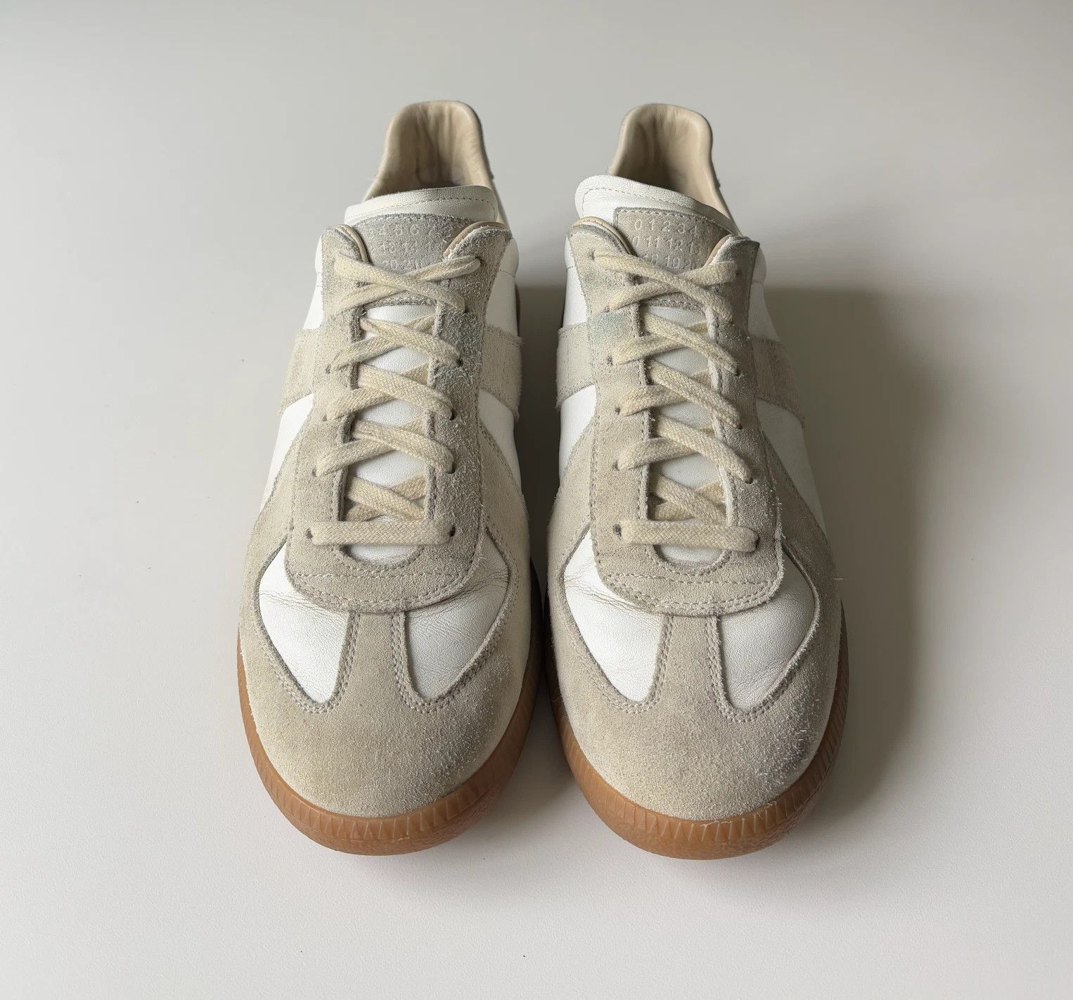 Maison Margiela Maison Margiela GAT Replica Gray White 8 41 Suede Leather Size US 8 / EU 41 - 2 Thumbnail