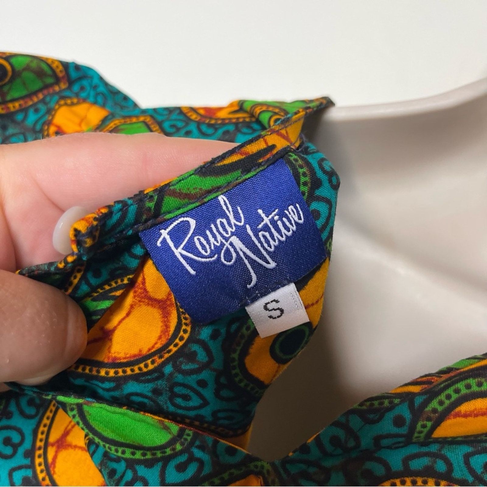 Other Royal Native green yellow 100% cotton ruffle puff sleeves S Size S / US 4 / IT 40 - 2 Thumbnail