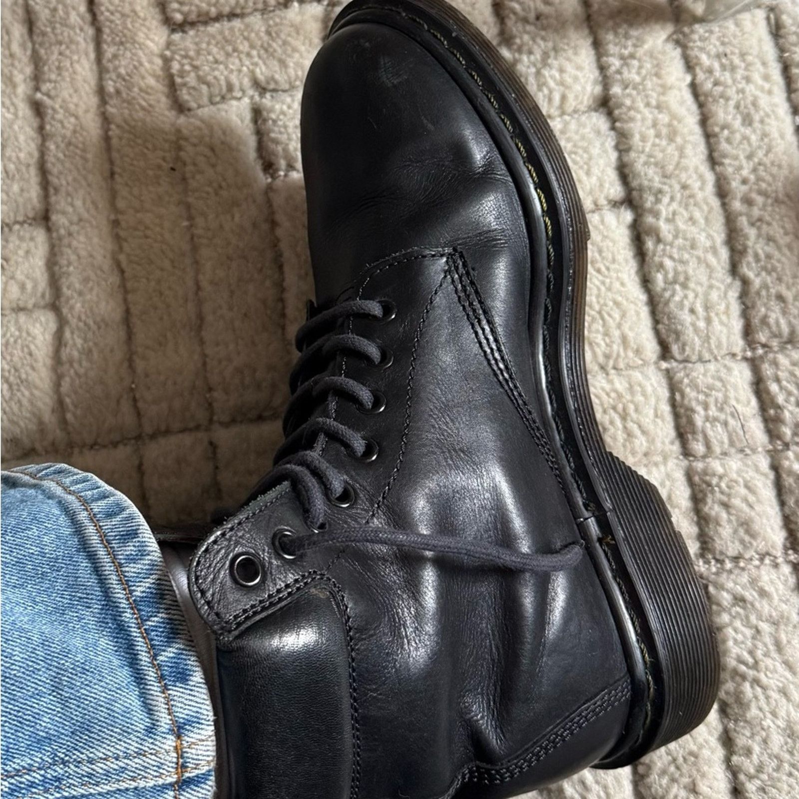 Max Mara Max Mara Mens Black Leather Boots Size US 7 / EU 40 - 3 Thumbnail