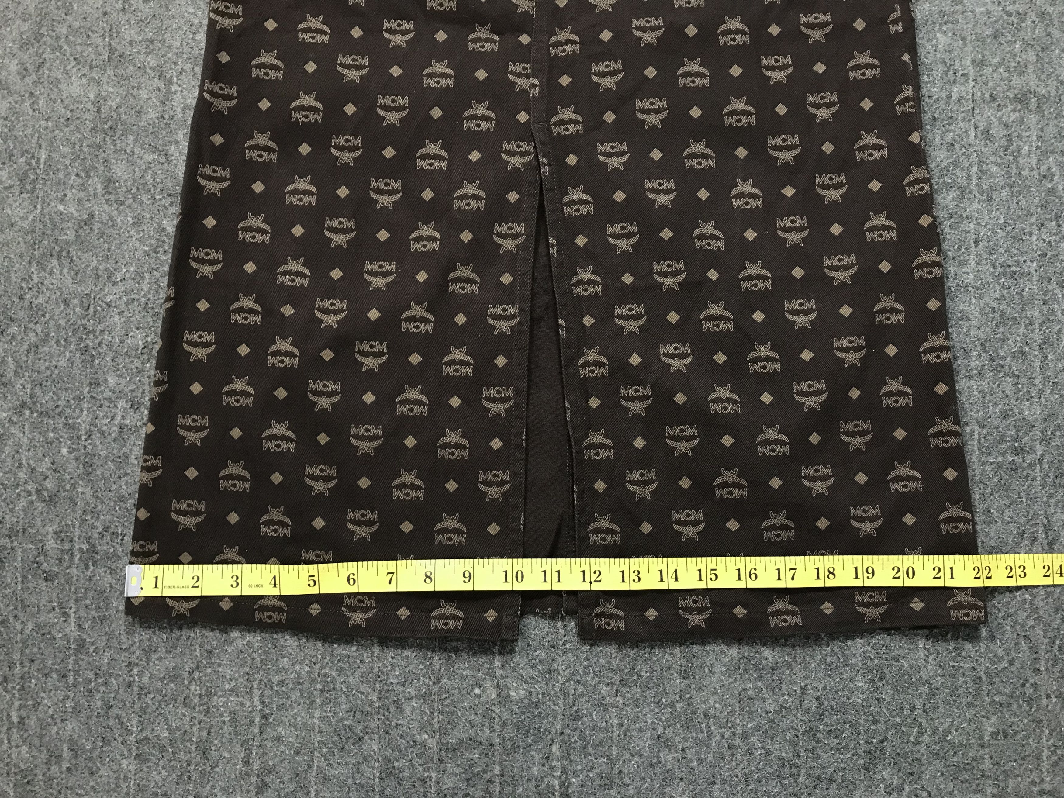 MCM MCM Nova Checked Monogram Skirt Denim Jeans Size 26" / US 2 / IT 38 - 14 Thumbnail