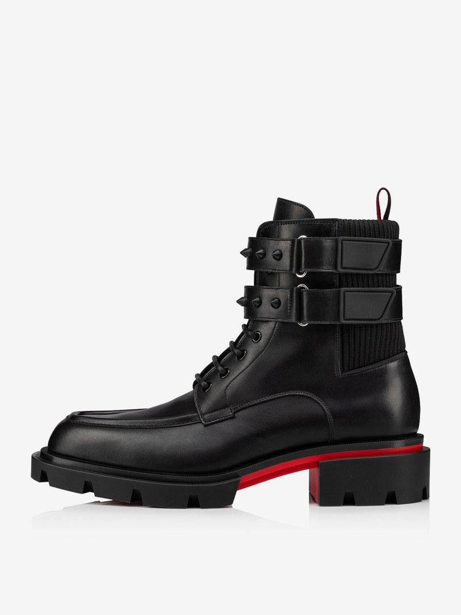 Christian Louboutin Our Fight Flat Leather Boots Size US 7 / EU 40 - 1 Thumbnail