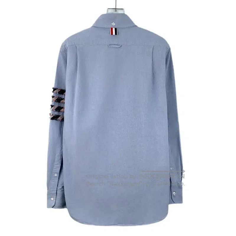 Thom Browne Thom Browne Blue Cotton Men's Shirt . Size US S / EU 44-46 / 1 - 2 Thumbnail