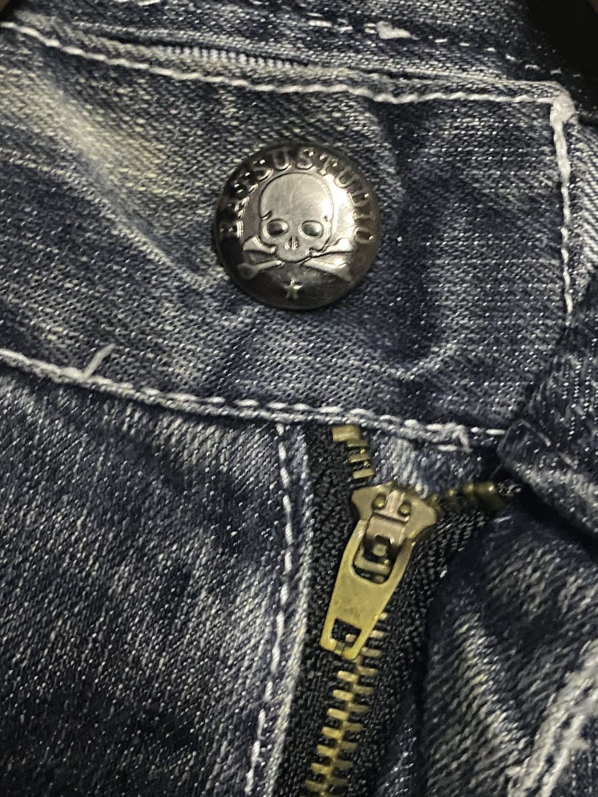 Universal Studios Vintage BA Tsu Studio Thunder Wash Print Distressed Slim Fit Size US 28 / EU 44 - 9 Thumbnail