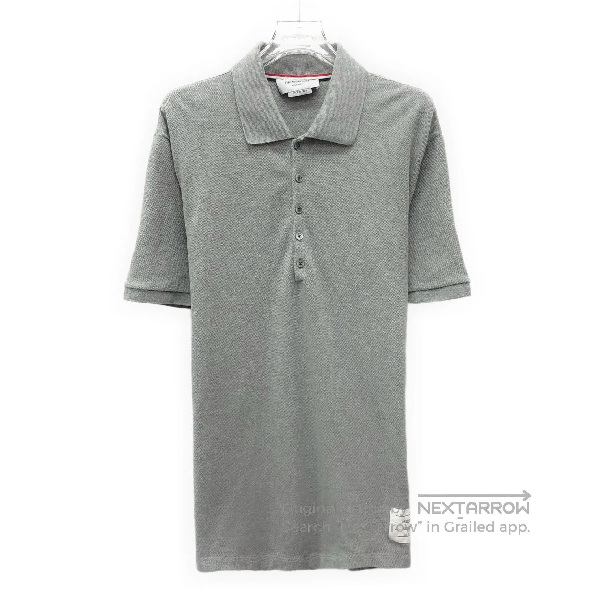 Thom Browne Thom Browne Gray Cotton Collar Single Breasted Short Sleev Size US L / EU 52-54 / 3 - 1 Thumbnail