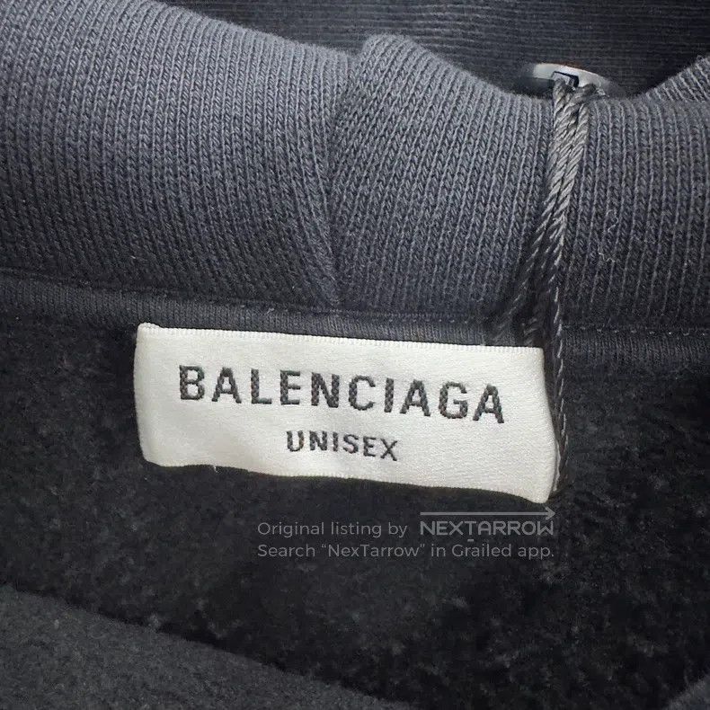 Balenciaga Balenciaga Logo Printed Fleece Hoodie Size US L / EU 52-54 / 3 - 3 Thumbnail