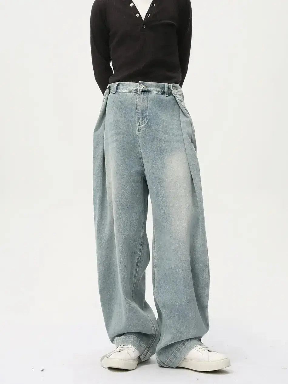 Japanese Brand Retro loose high street straight leg jeans Size US 32 / EU 48 - 6 Thumbnail