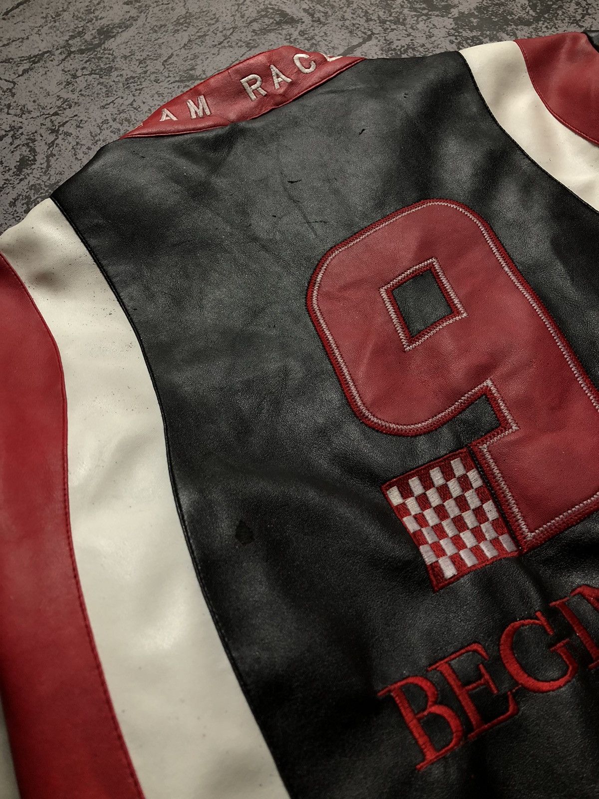 Vintage Vintage Racing Jacket Leather Nypd Chariot Champion Size US M / EU 48-50 / 2 - 12 Thumbnail