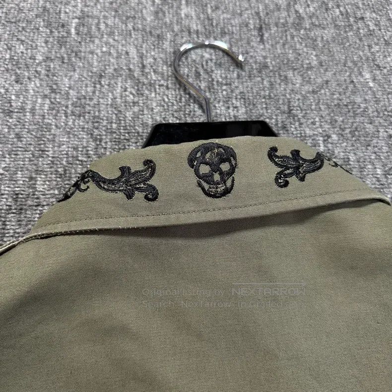 Alexander McQueen ALEXANDER MCQUEEN Military Green Embroidered Logo Workwear Size US M / EU 48-50 / 2 - 7 Thumbnail