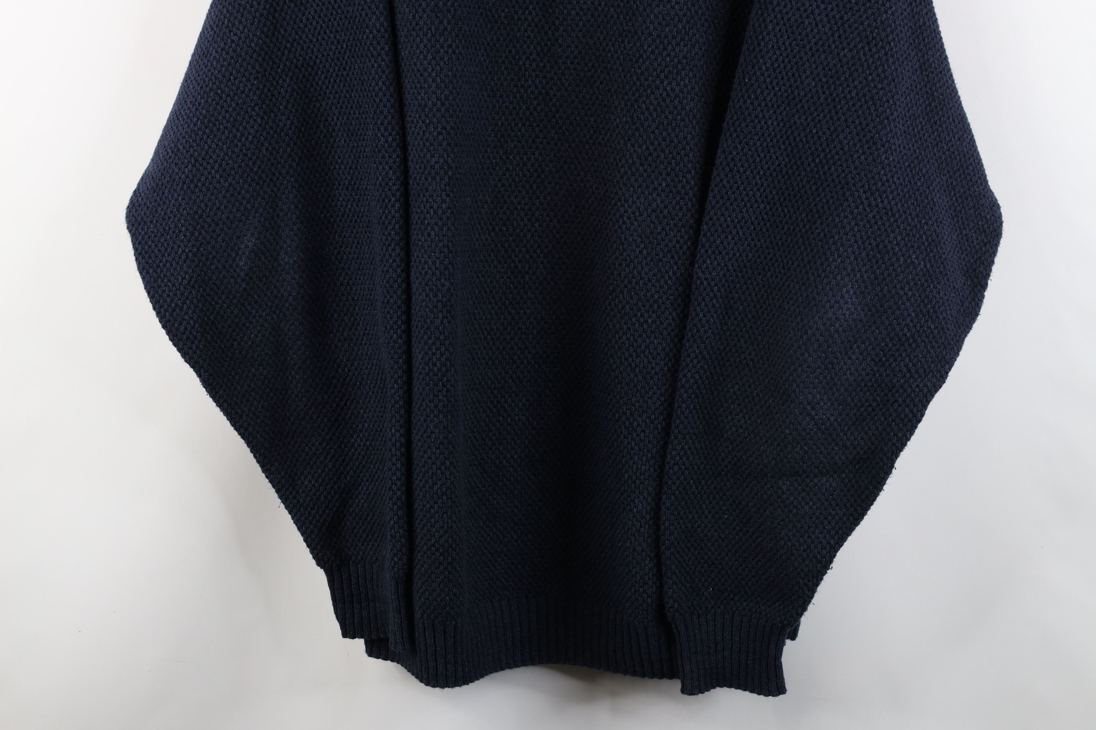 Vintage Vintage 90s Streetwear Thermal Knit Henley Sweater Blue USA Size US XL / EU 56 / 4 - 3 Thumbnail