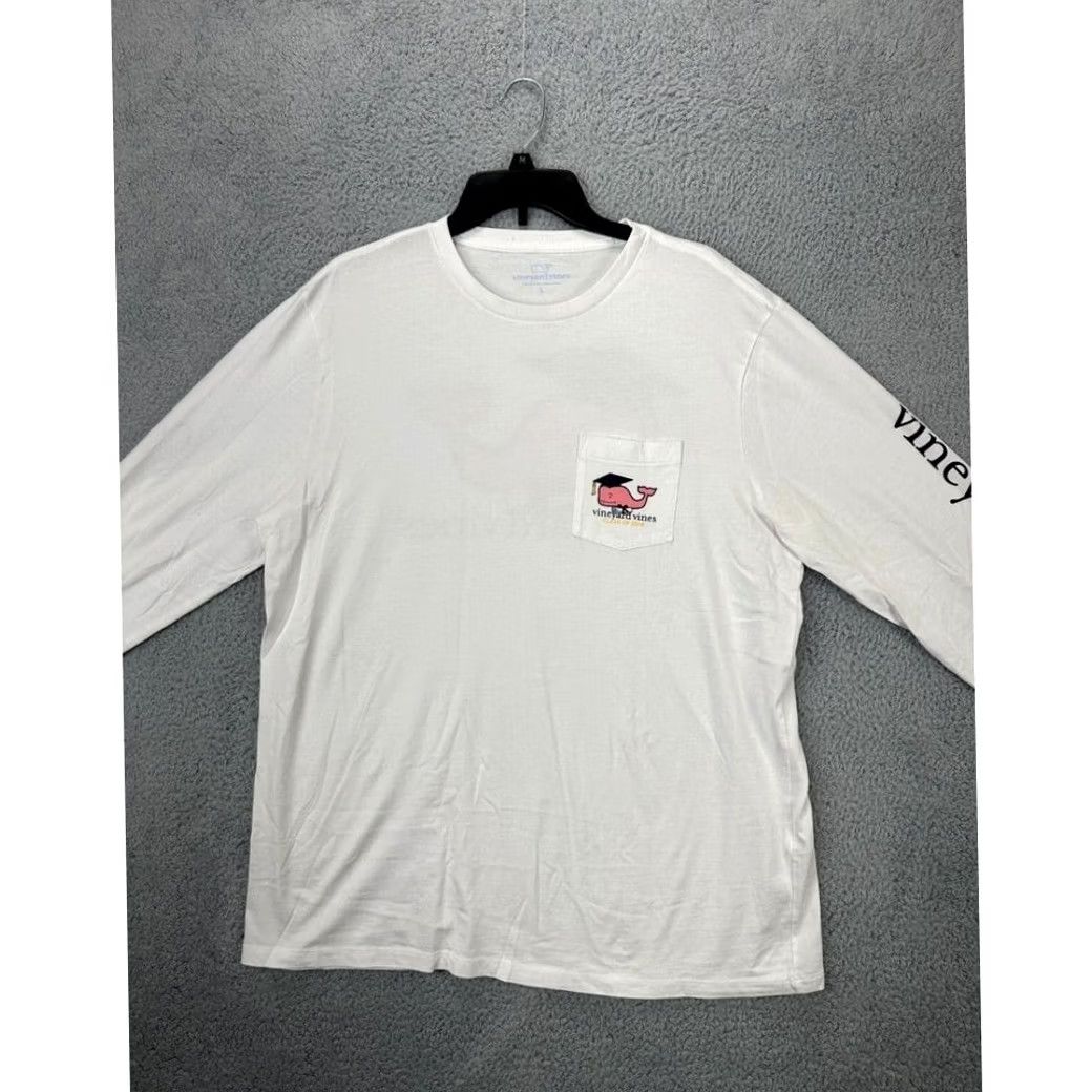 Vineyard Vines Vineyard Vines Shirt Adult Large White Class Of 2018 Long Sleeve Graphic Tee Men Size US L / EU 52-54 / 3 - 2 Thumbnail