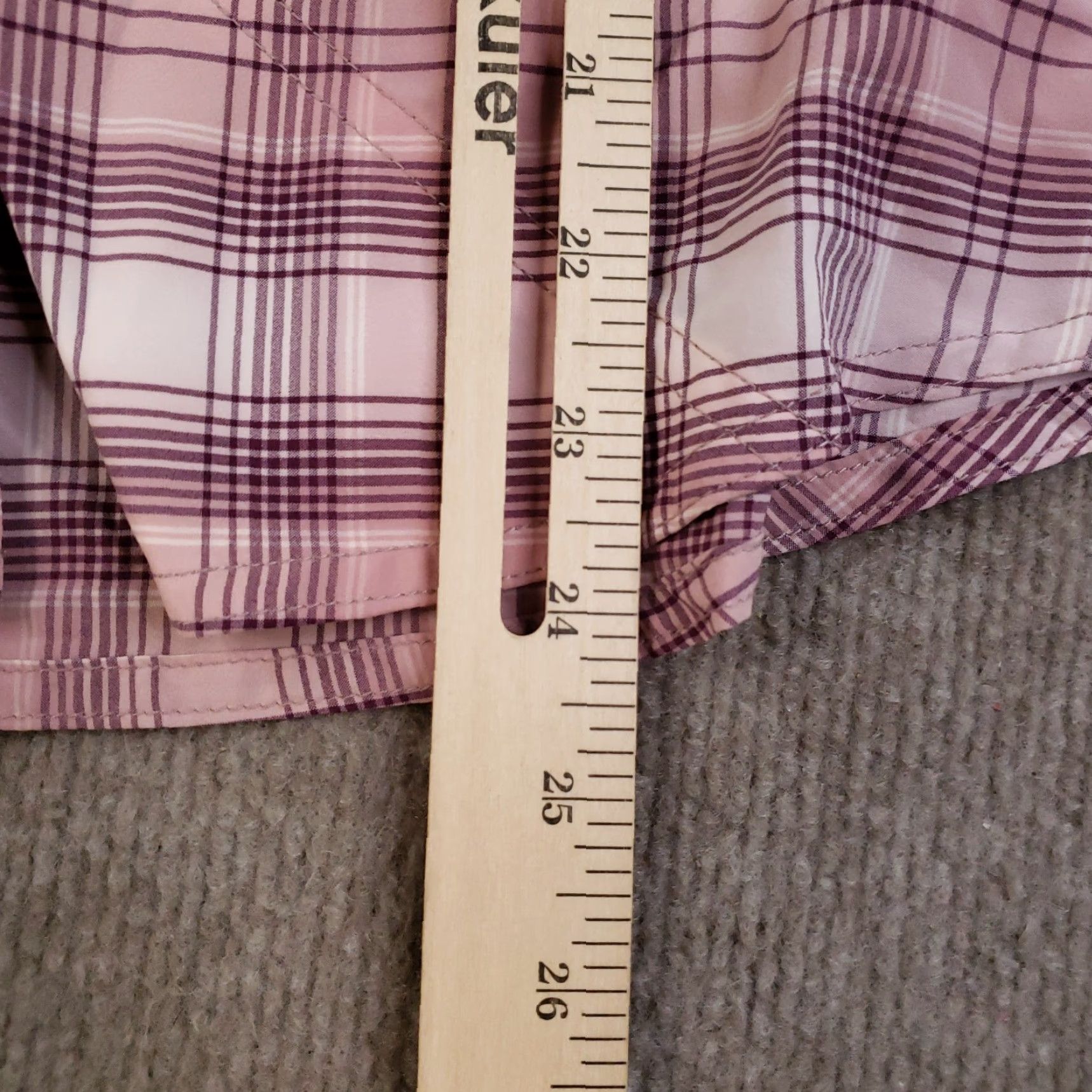 Orvis VINTAGE Orvis Shirt Women's XS Purple Plaid Stretch Button-Up Collared Lightweight Pocketed 90s Womens Size XS / US 0-2 / IT 36-38 - 4 Thumbnail