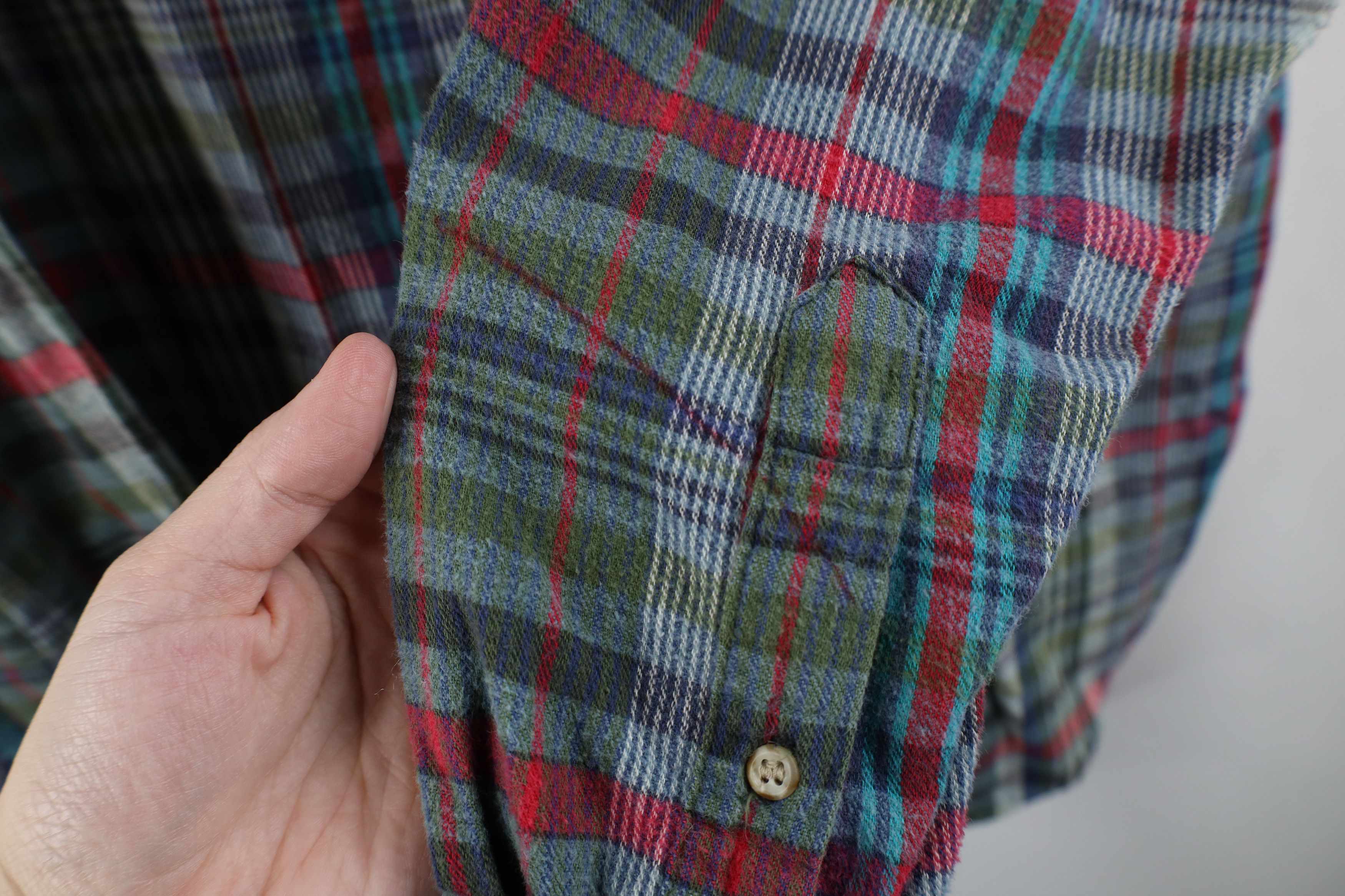Vintage × Woolrich Woolen Mills Vintage 90s Woolrich Rainbow Plaid Flannel Button Down Shirt Size US L / EU 52-54 / 3 - 4 Thumbnail