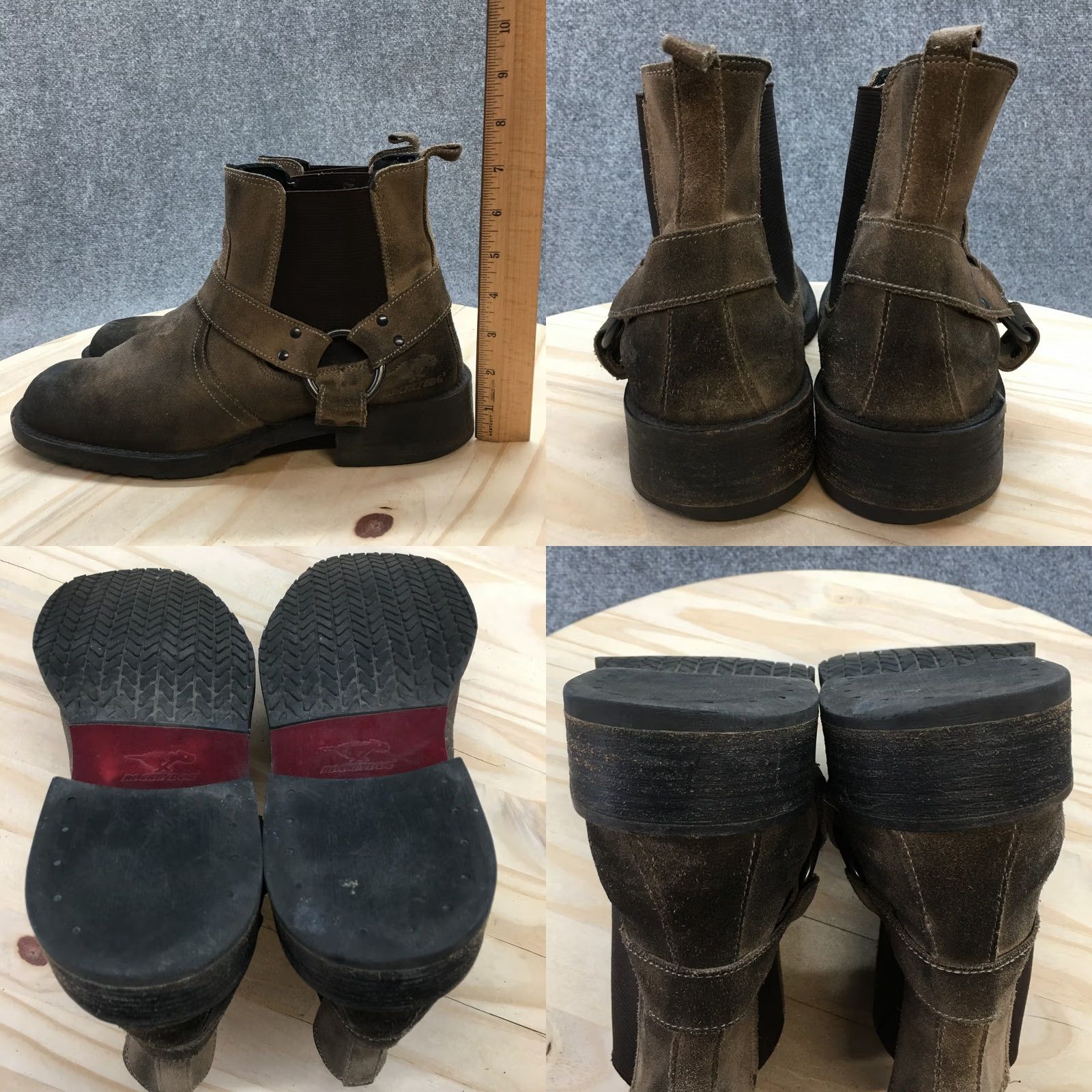 Vintage Rocket Dog Boots Womens 11 Ankle Chelsea Harness Casual Brown Leather Pull On Size US 11 / IT 41 - 8 Thumbnail