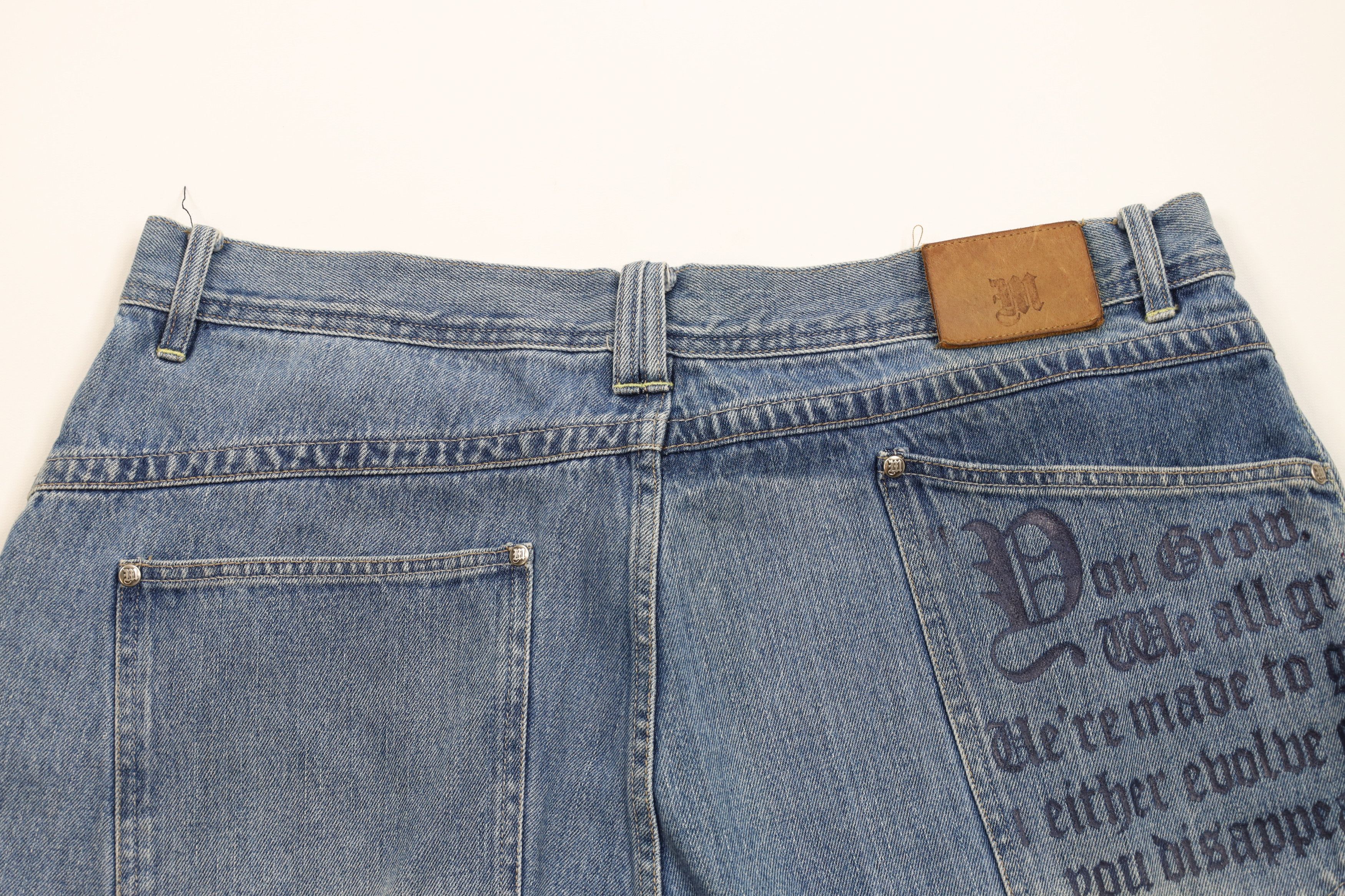 Vintage Vintage Y2K Makaveli 2Pac Tupac Shakur Baggy Denim Shorts Size US 40 / EU 56 - 10 Thumbnail