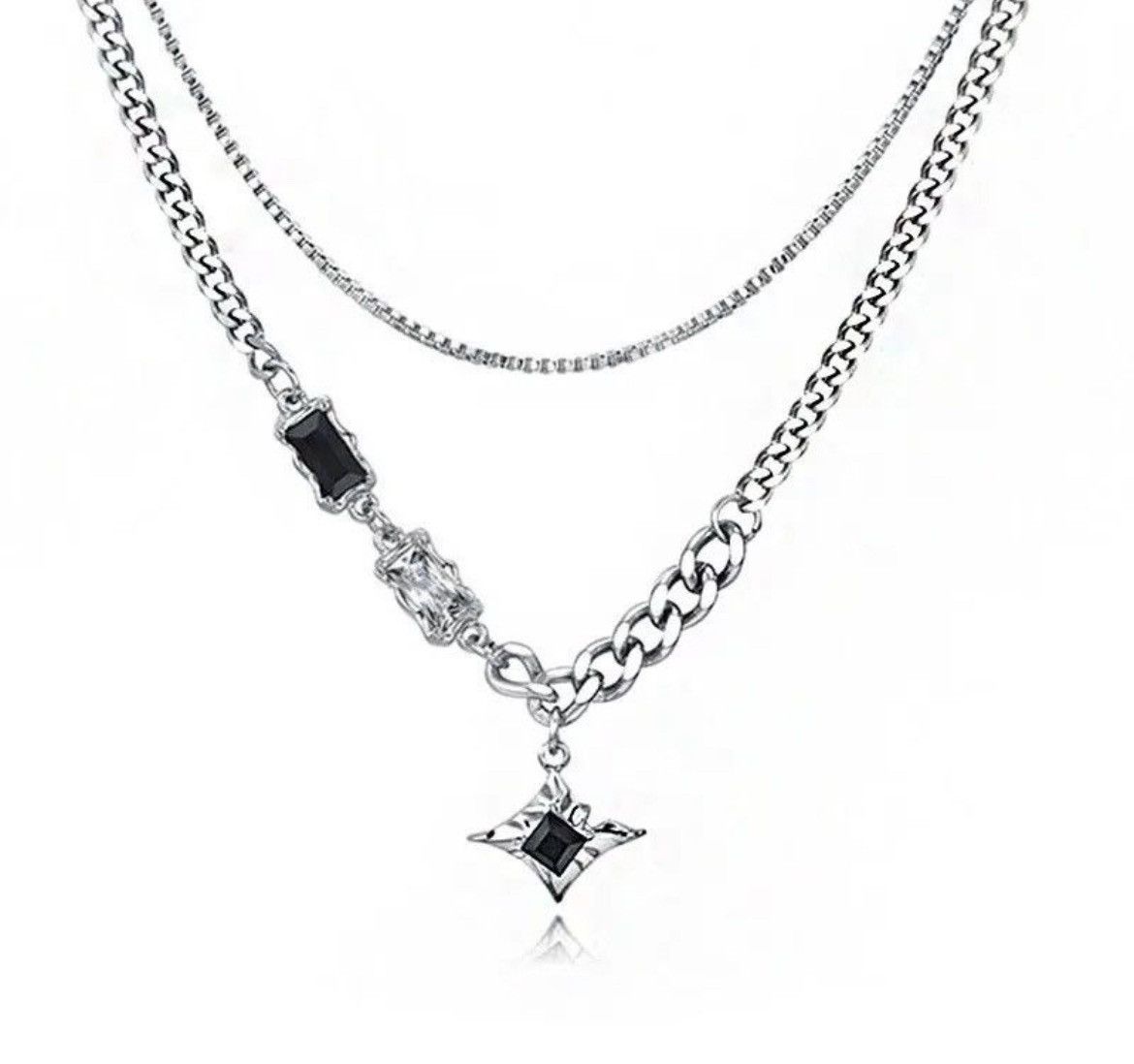Other Retro punk necklace star chain rock gothic style Size ONE SIZE - 2 Thumbnail