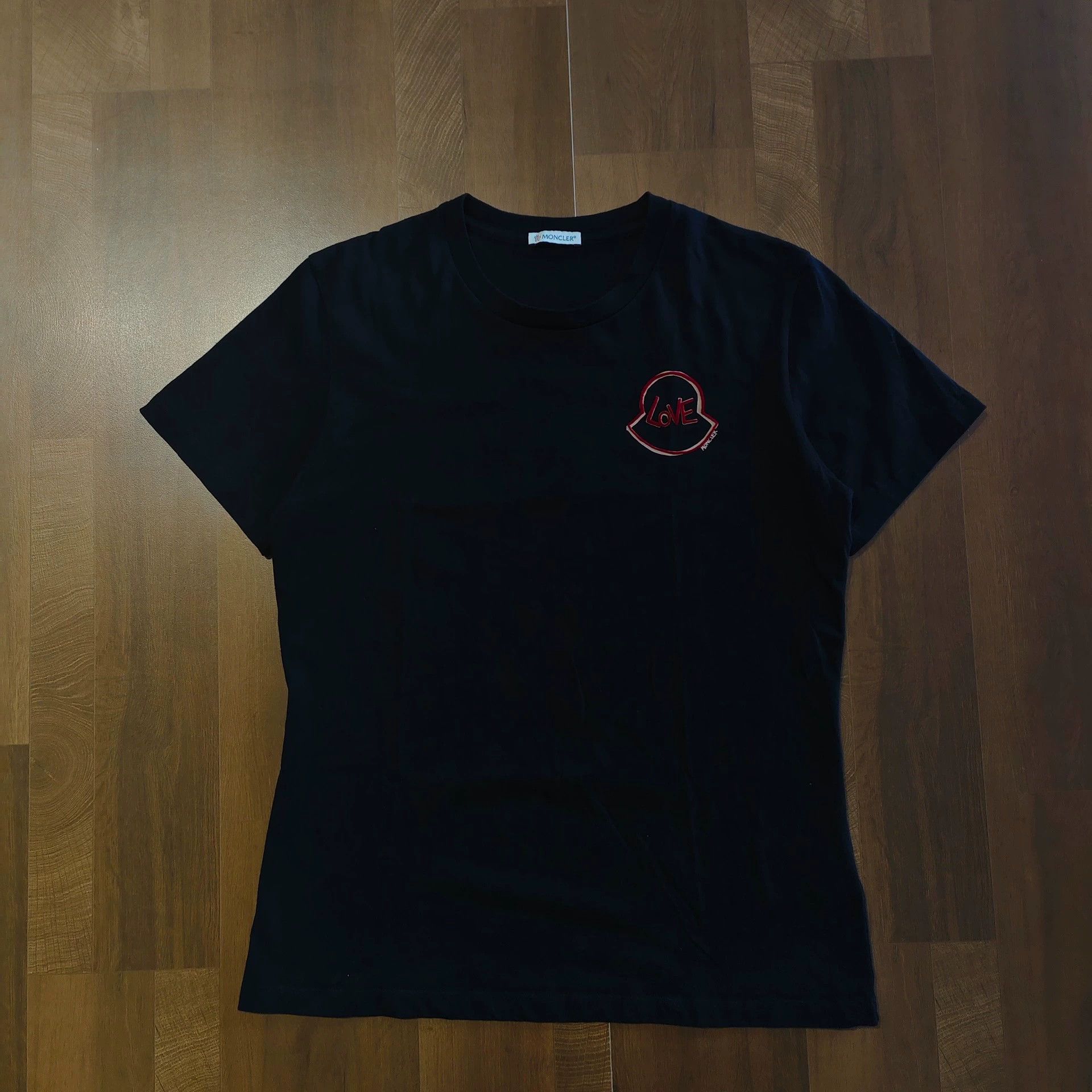 Moncler Black Print Short Sleeve T-shirt