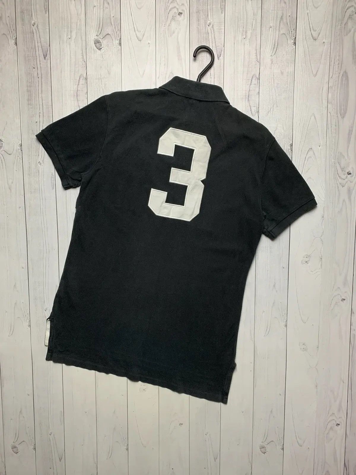 Polo Ralph Lauren Vintage polo Ralph Lauren black big logo number distressed Size US M / EU 48-50 / 2 - 2 Thumbnail