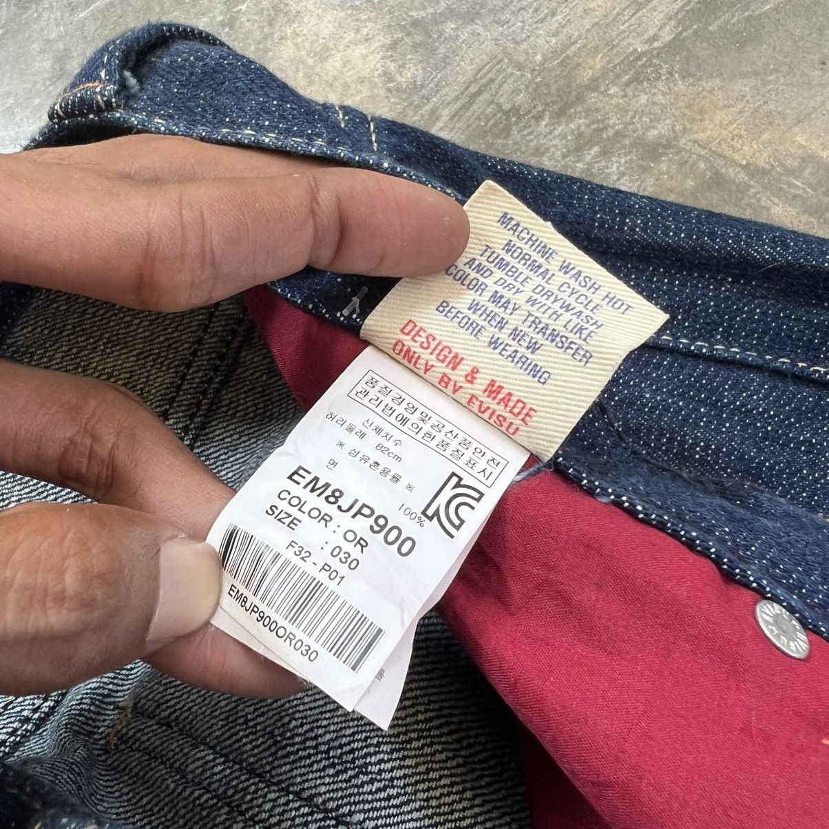 Japanese Brand Evisu Double logo Embroidery Pocket Jeans Size US 30 / EU 46 - 6 Thumbnail