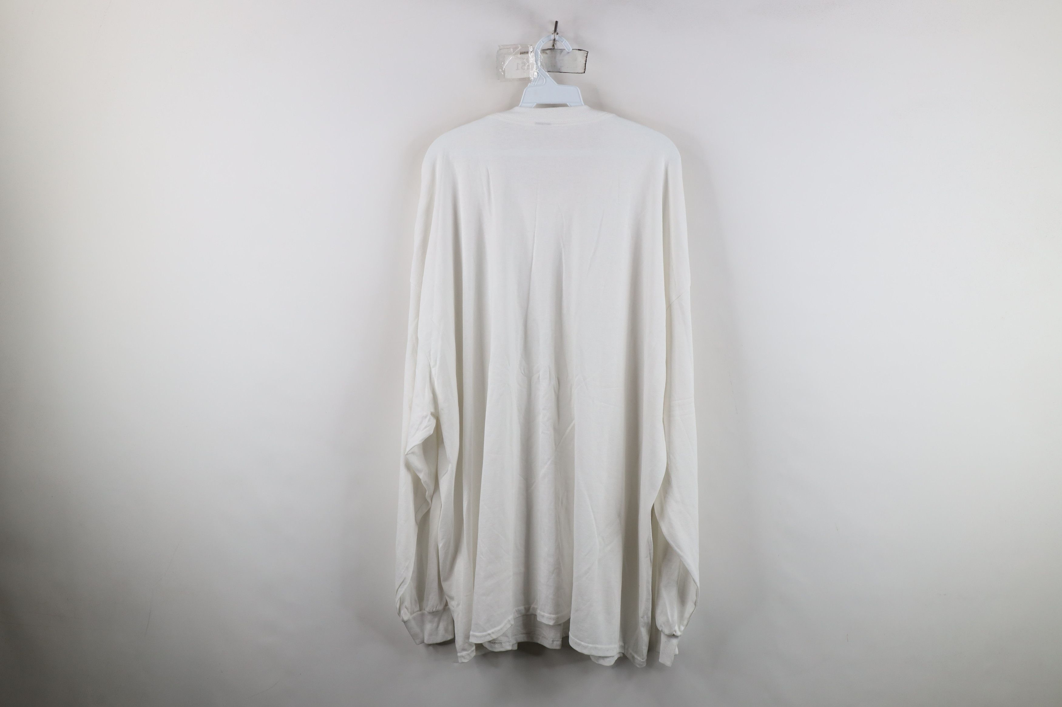 Vintage Vintage 90s Y2K Streetwear Cotton Long Sleeve T-Shirt White Size US XXL / EU 58 / 5 - 7 Thumbnail