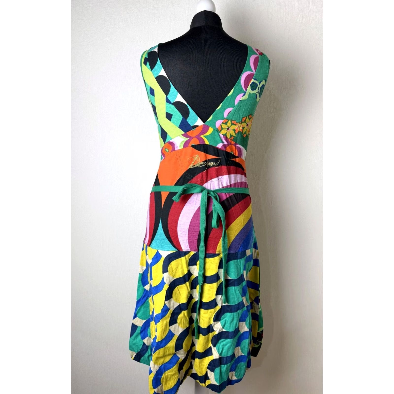 Desigual Desigual Dress Womens L A-Line Knee Length Multicoloured 02V2812 Size L / US 10 / IT 46 - 6 Thumbnail