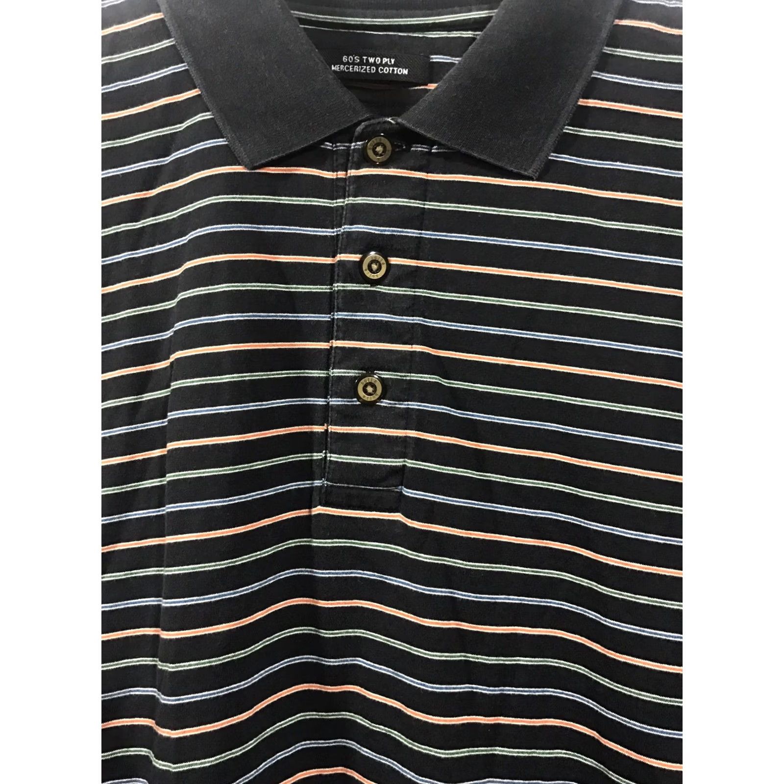 Vintage Vintage Bollé Golf Short Sleeve Polo Shirt Mens Size M Striped - Pre-Owned - India Size US M / EU 48-50 / 2 - 2 Thumbnail
