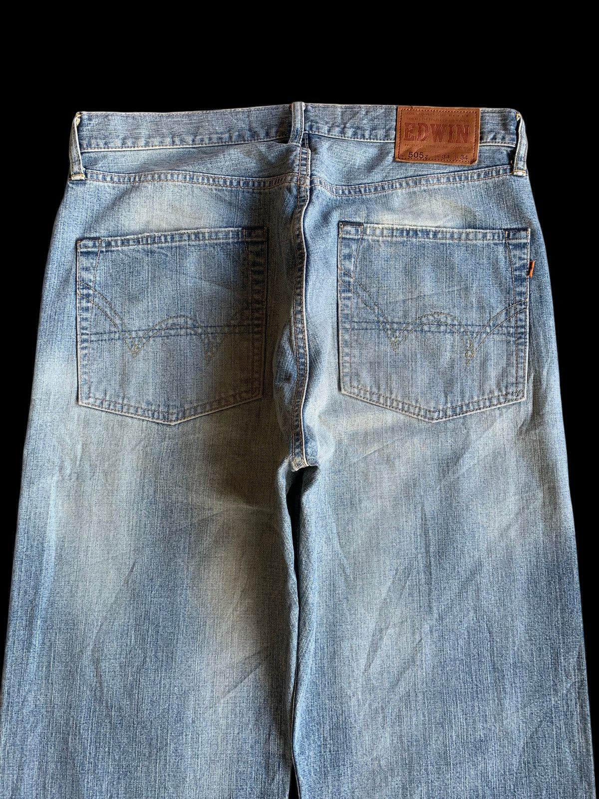 Other EDWIN 505Z SELVEDGE BAGGY FADED&RUSTY DENIM Size US 34 / EU 50 - 12 Thumbnail