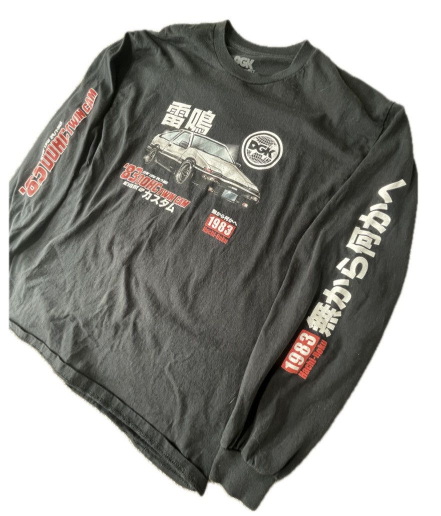 DGK DGK Hachi-Roku Toyota AE86 DOHC Twin Cam Long Sleeve Tee Size US M / EU 48-50 / 2 - 2 Thumbnail