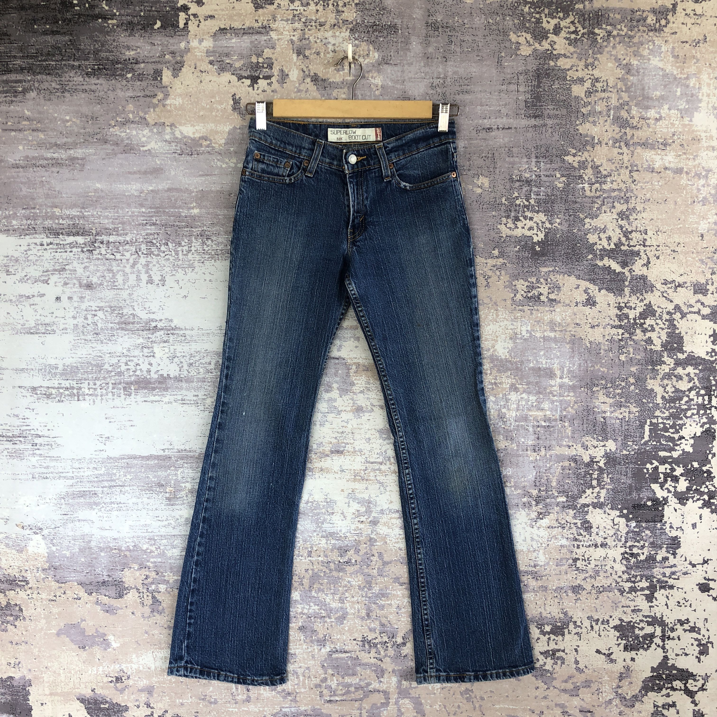 If Six Was Nine Vintage Levis 518 Boot Cut Flare Jeans Levi's Wide Leg Denim Size 26" / US 2 / IT 38 - 1 Thumbnail