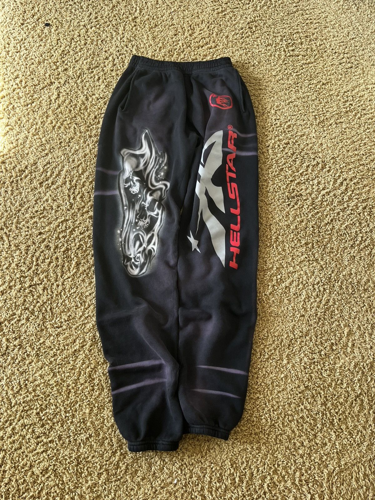 HELLSTAR Black purple Hellstar sweatpants Halloween 2023 Size US 32 / EU 48 - 1 Thumbnail