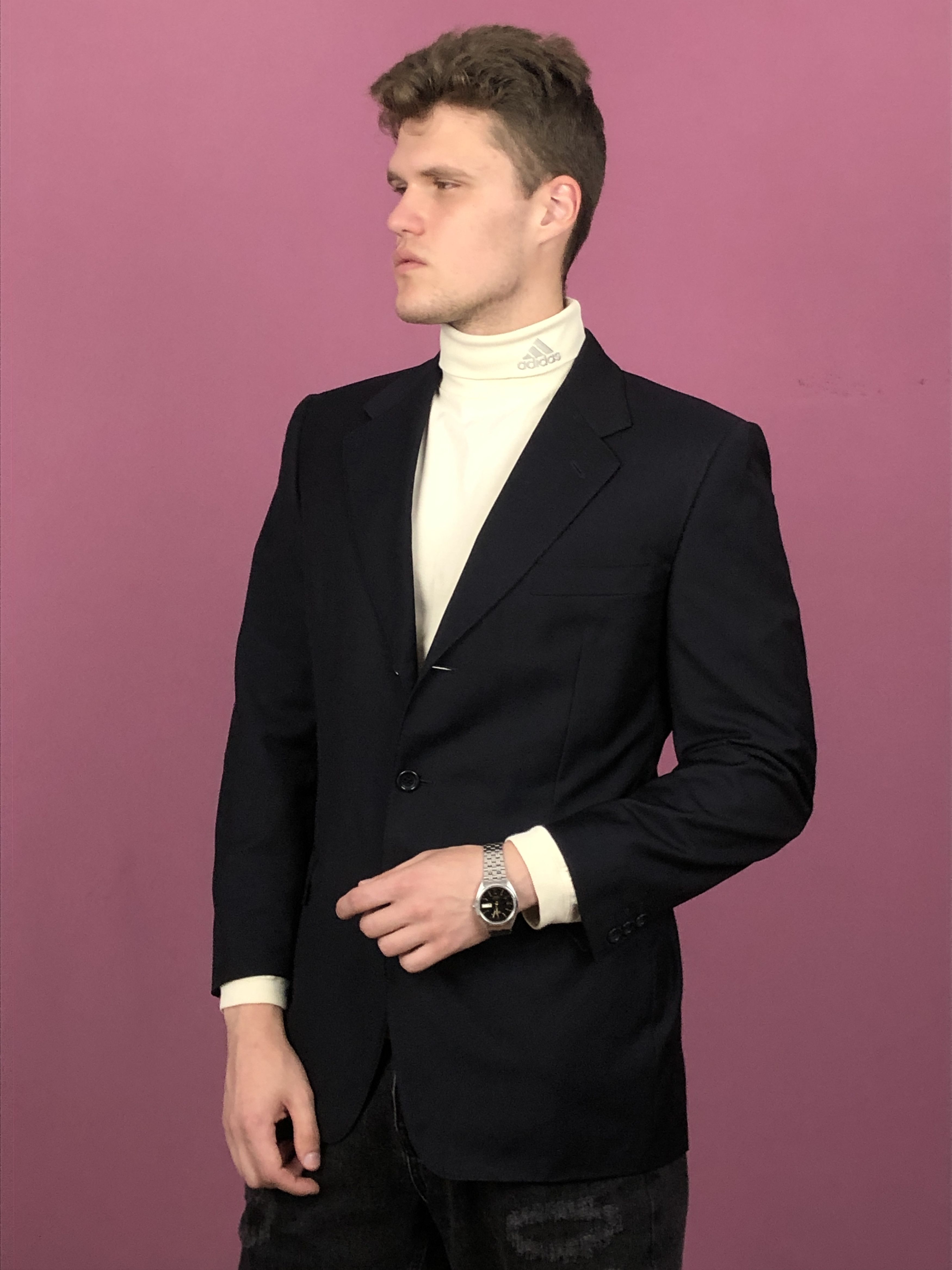 Canali × Loro Piana Canali Vintage Men's Suit Blazer Size 48R - 2 Thumbnail