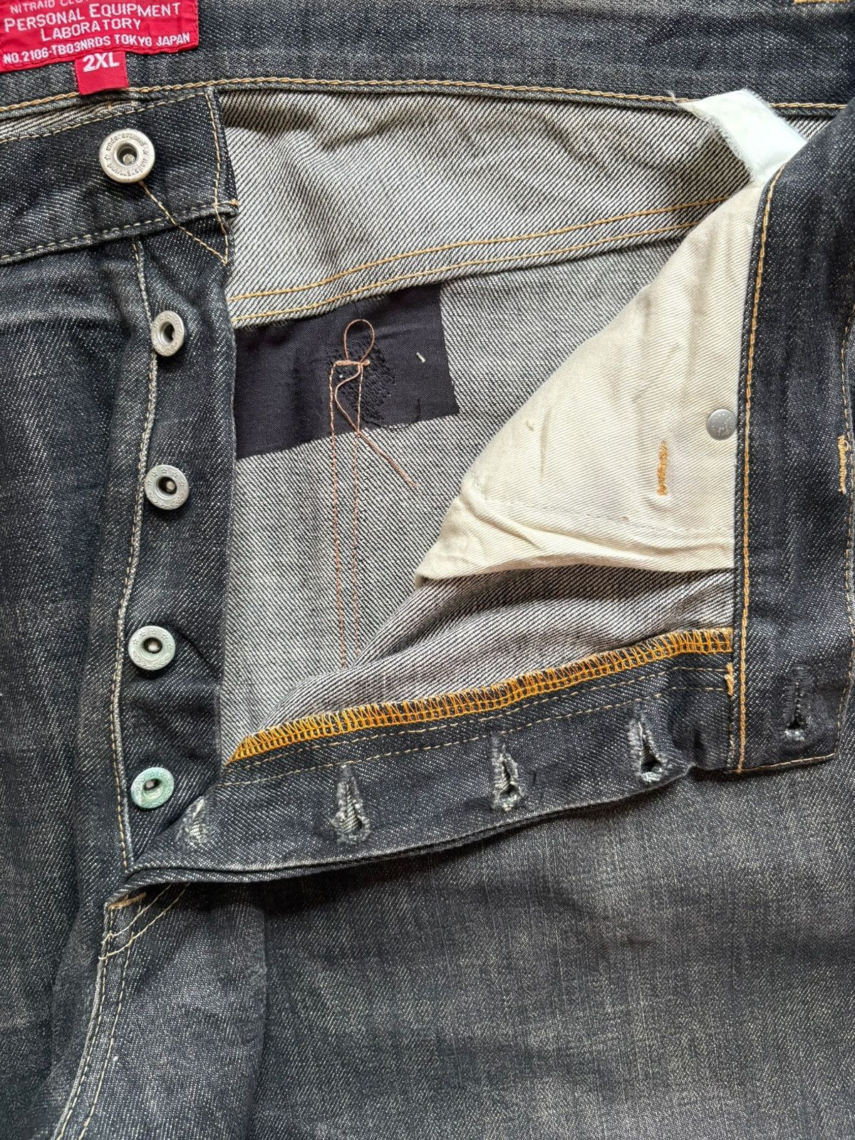 Japanese Brand Vintage Japanese Brand Button Fly Loose Baggy Jeans Size US 38 / EU 54 - 3 Thumbnail