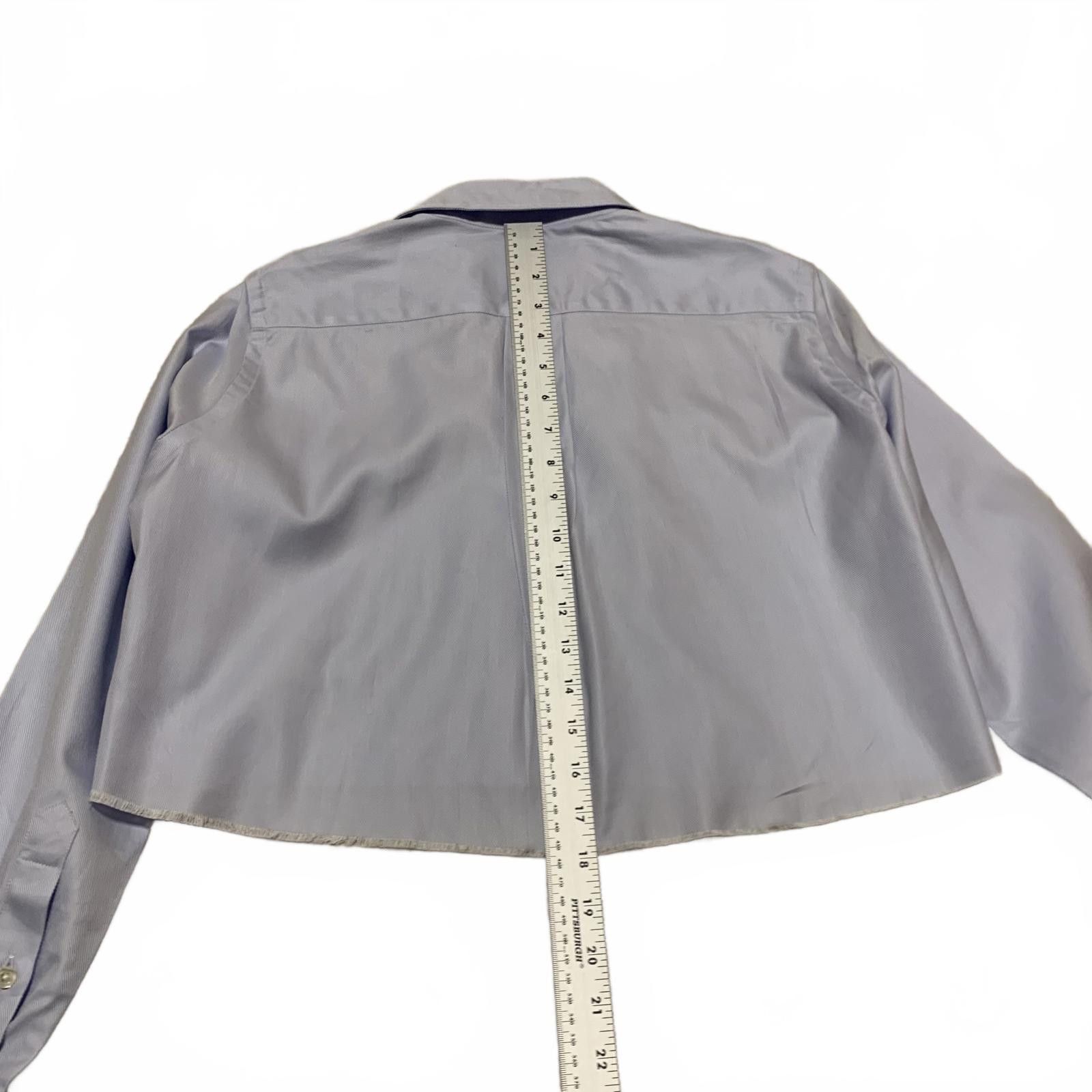 Other Hommegirls Women's S Chambray Blue Cropped Shirt Size S / US 4 / IT 40 - 3 Thumbnail