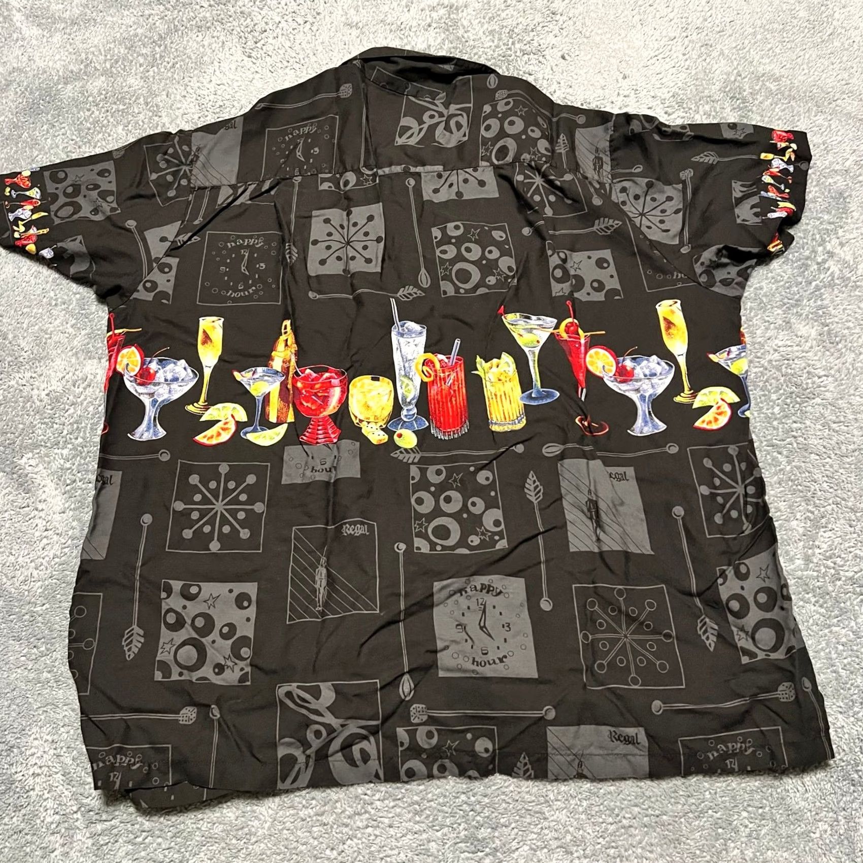 Paradise Found VINTAGE Paradise Found Martini Cocktail Happy Hour Hawaiian Black Shirt USA Mens 3XL Size US XXL / EU 58 / 5 - 3 Thumbnail