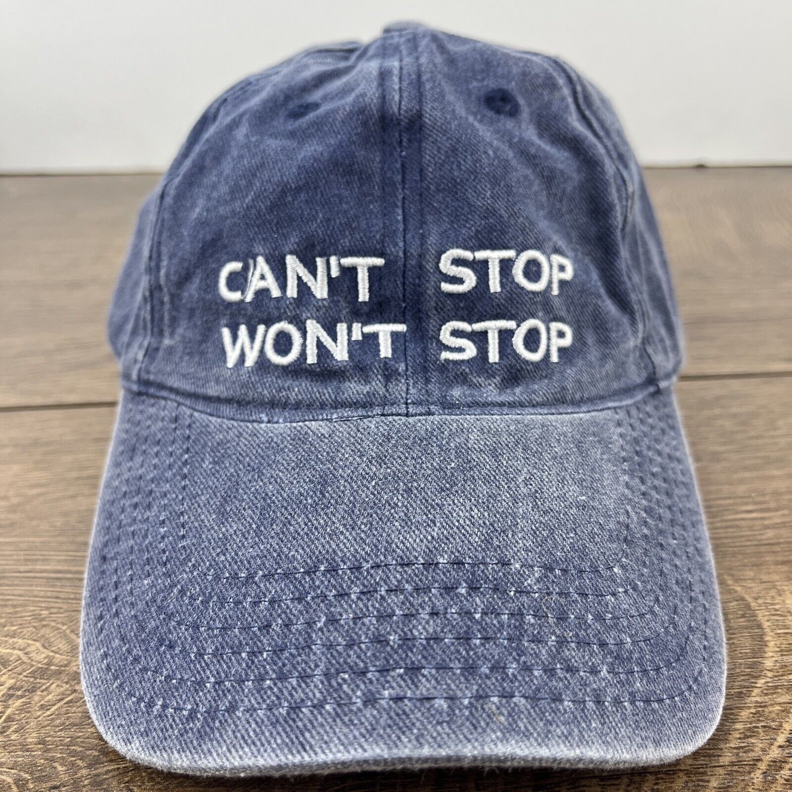 Other Won’t Stop Hat Can’t Stop Won’t Blue Hat Adjustable Adult Si Size ONE SIZE - 3 Thumbnail