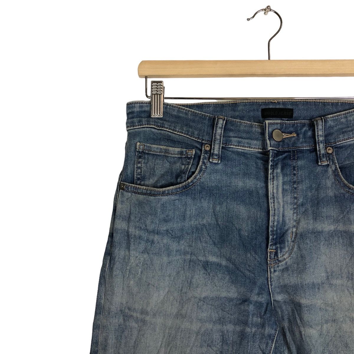Japanese Brand 🔥PUNK DESIGN DISTRESSED DENIM UNIQLO JEANS JAPAN MADE Size US 28 / EU 44 - 5 Thumbnail