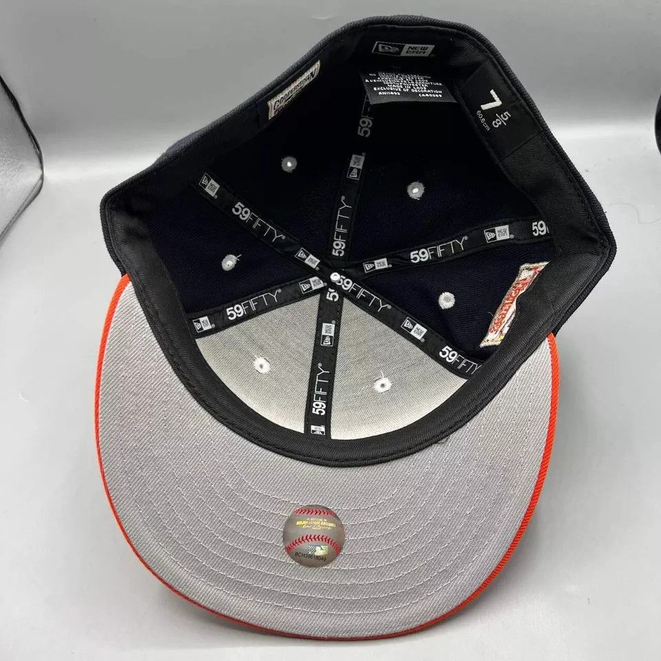 New Era Houston Astros Hat Men 7 5/8 59Fifty New Era MLB Fitted Cap Size ONE SIZE - 2 Thumbnail
