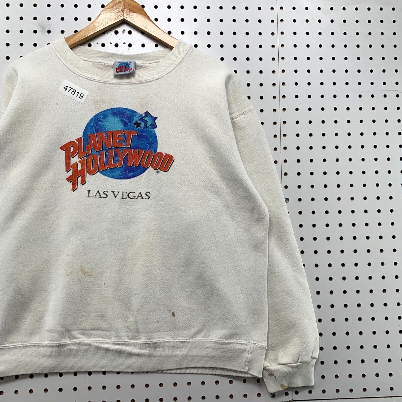 Planet Hollywood VINTAGE Planet Hollywood Sweatshirt Mens L White Las Vegas Crewneck USA Size US L / EU 52-54 / 3 - 5 Thumbnail