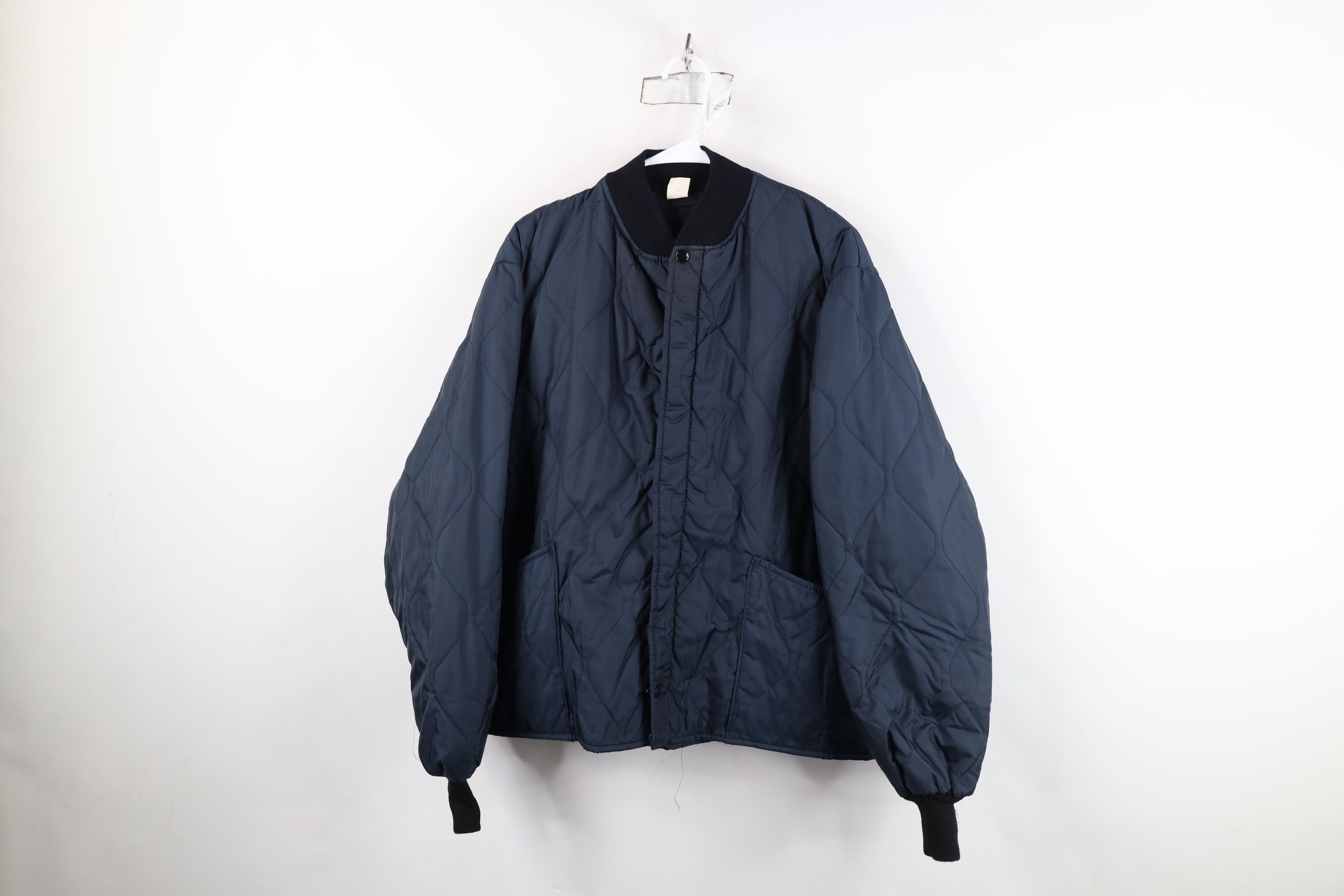 Vintage Vintage 70s Streetwear Quilted Workwear Mechanic Jacket USA Size US XL / EU 56 / 4 - 1 Thumbnail
