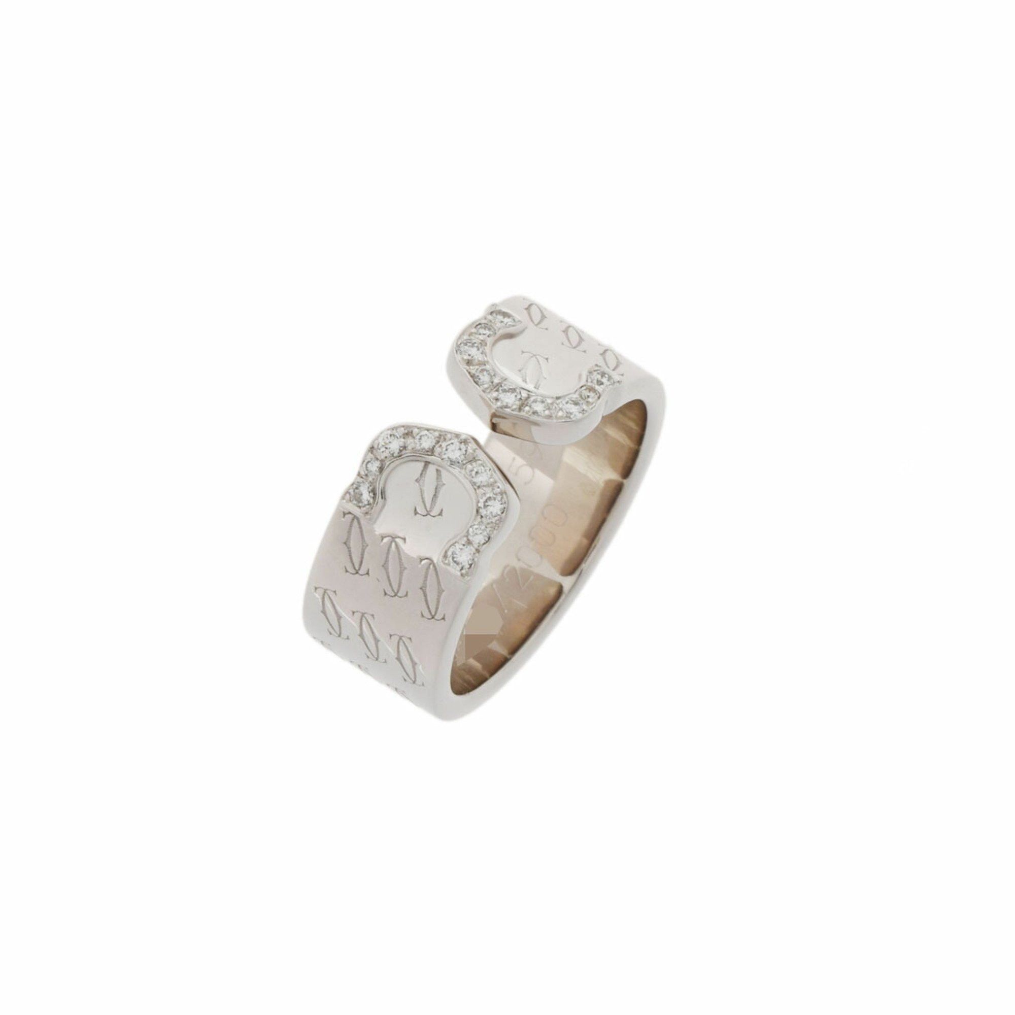 image of Cartier 2C Diamond 2000 Limited Edition 51 - Size 11 Ladies K18 White Gold Ring, Women's