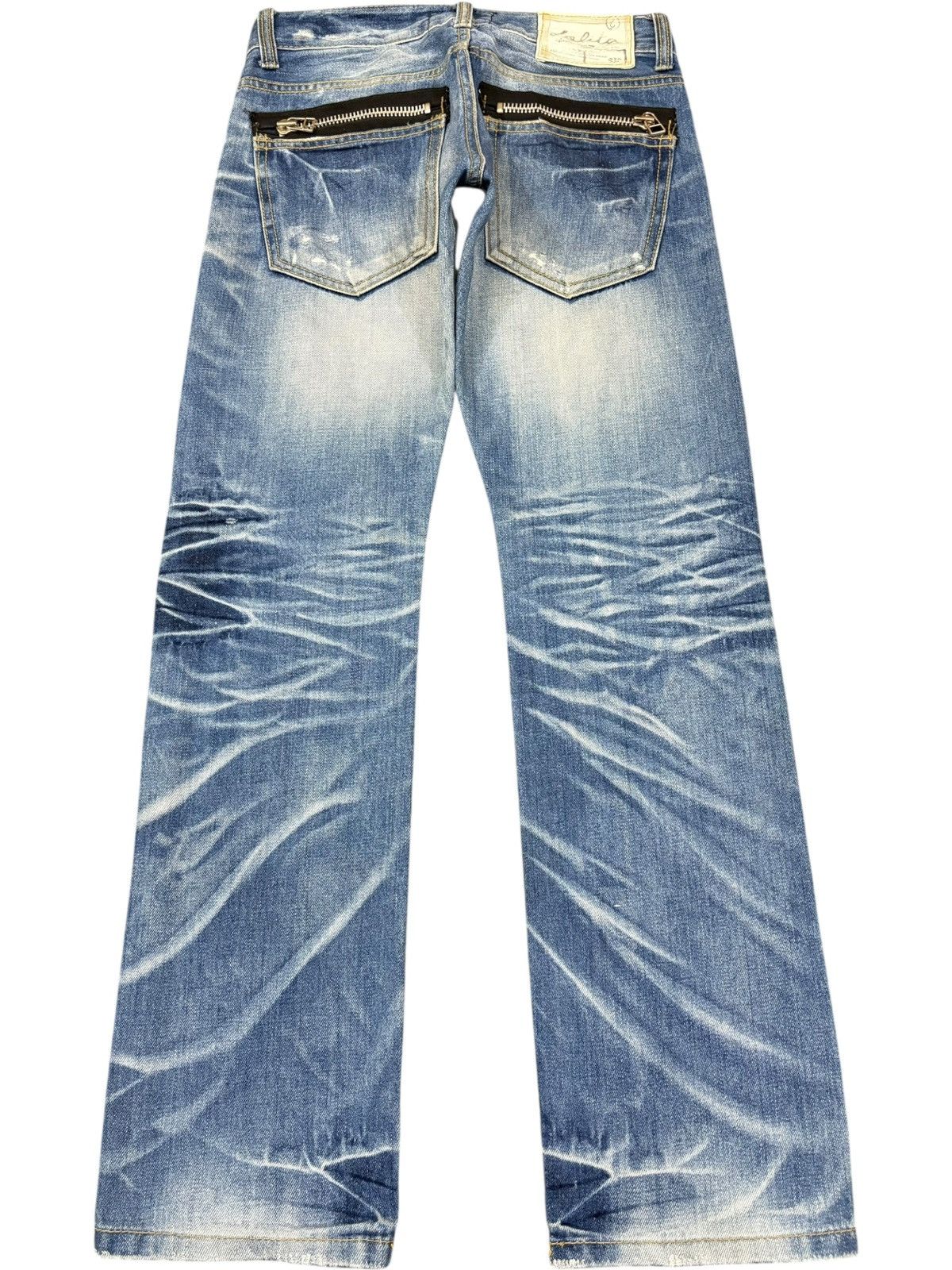 Hysteric Glamour Vintage Lolita Punk Printed Faded Wash Distress Jeans Size 31" - 1 Thumbnail