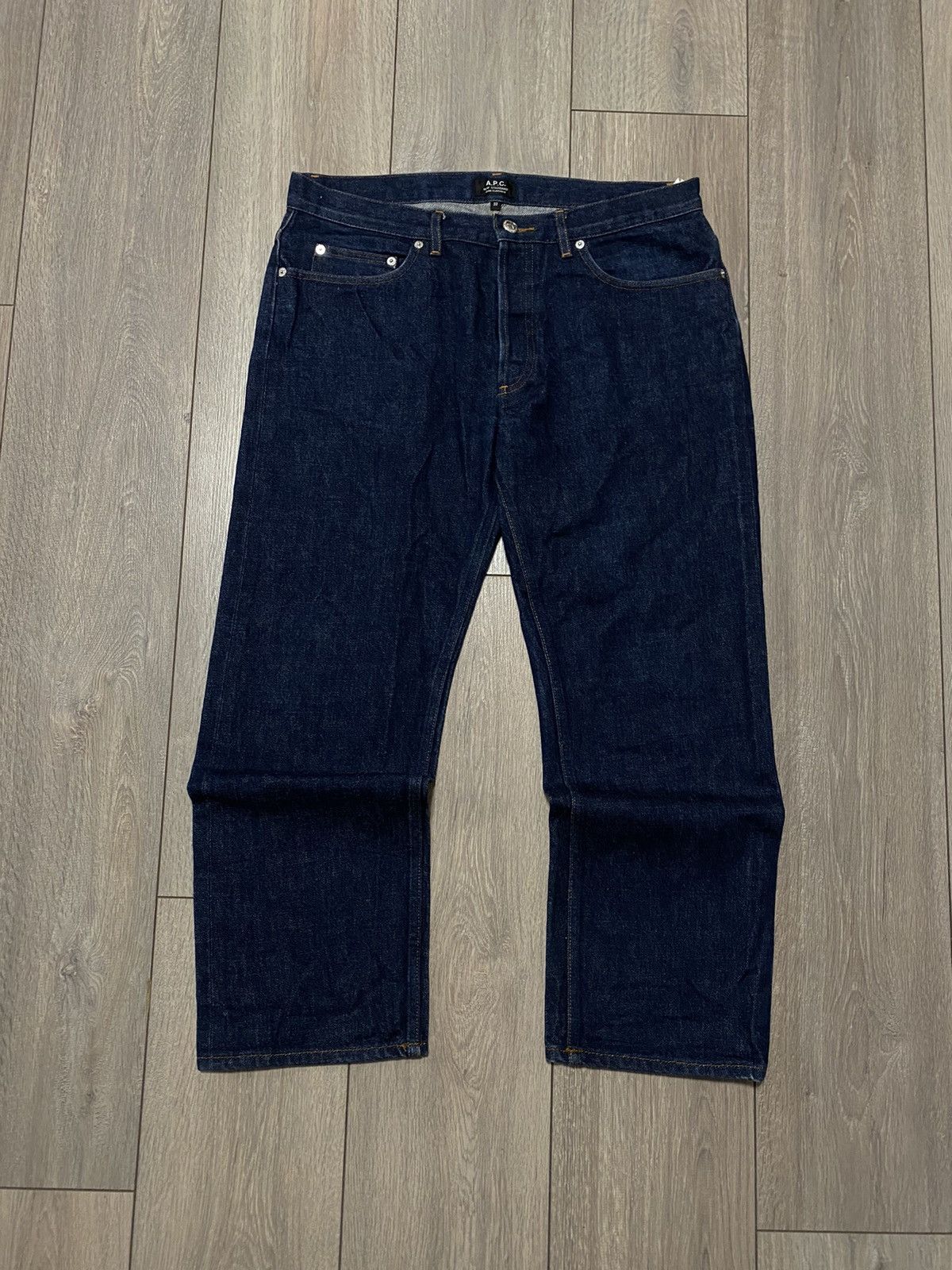 A.P.C Jeans Dark Indigo Wash Button Salvedge Japan Cotton