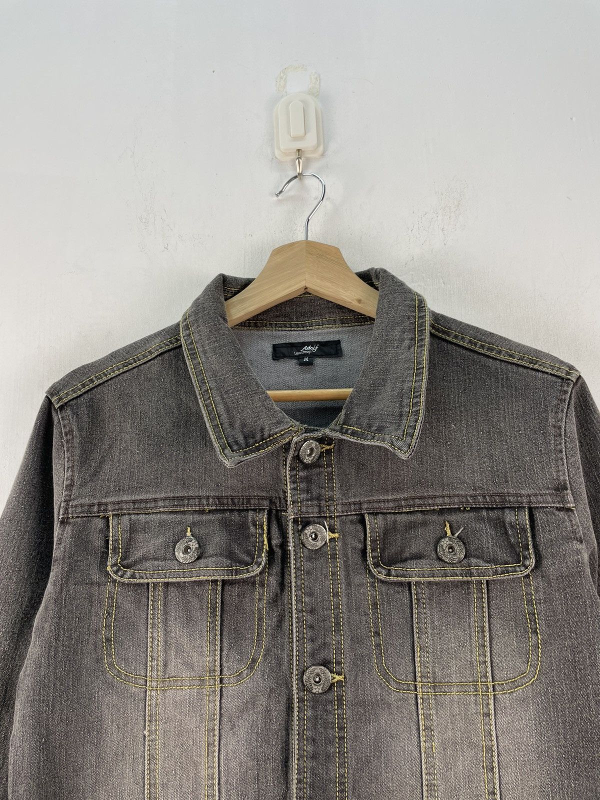 Japanese Brand Vintage Japanese Denim Jacket Black Faded Wash Size US M / EU 48-50 / 2 - 2 Thumbnail