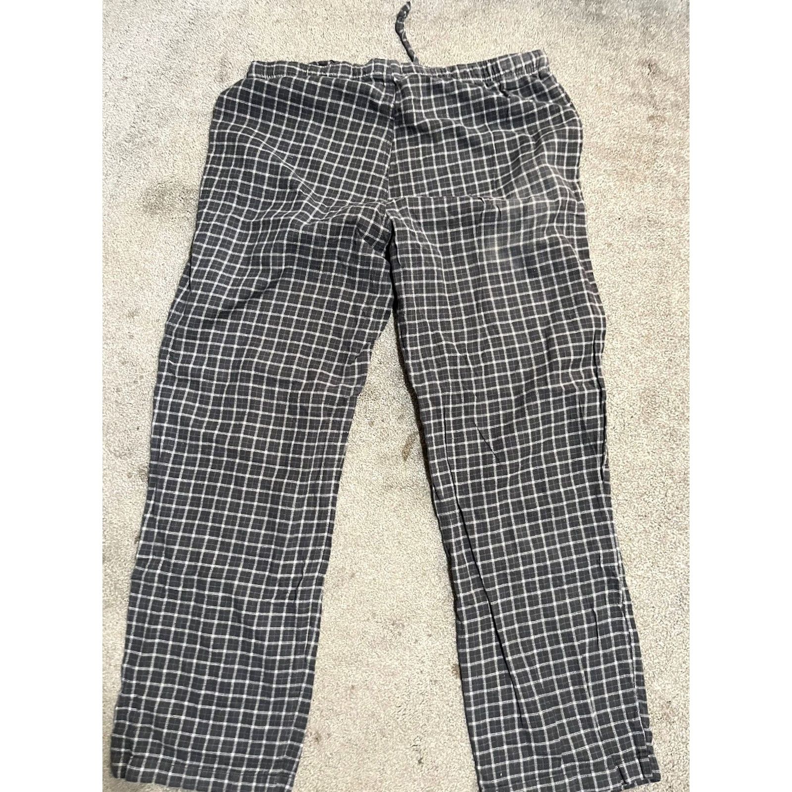 Old Navy Old Navy Mens Joggers Size L Gray Plaid Drawstring Sweatpants Casual Loungewear Size US 33 - 3 Thumbnail