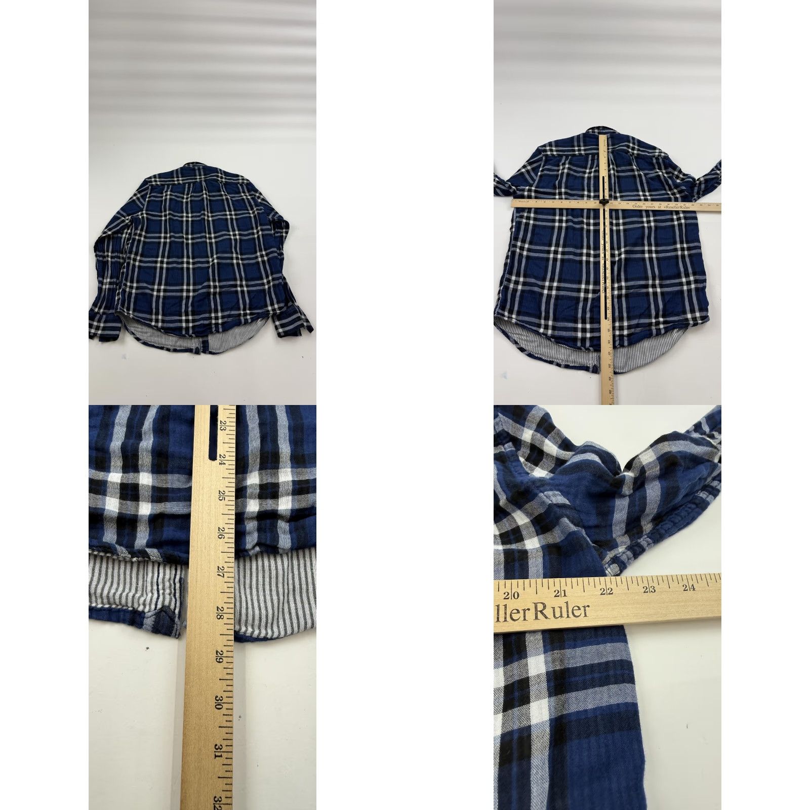 Lucky Brand VINTAGE Lucky Brand Shirt Mens Large Blue Plaid Button-Down Long Sleeve Cotton Casual Size US L / EU 52-54 / 3 - 8 Thumbnail