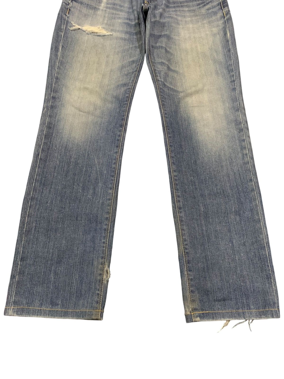 Neil Barrett Vintage Black Barret Japan Blue Wash Grunge Distressed Jeans Size US 31 - 8 Thumbnail